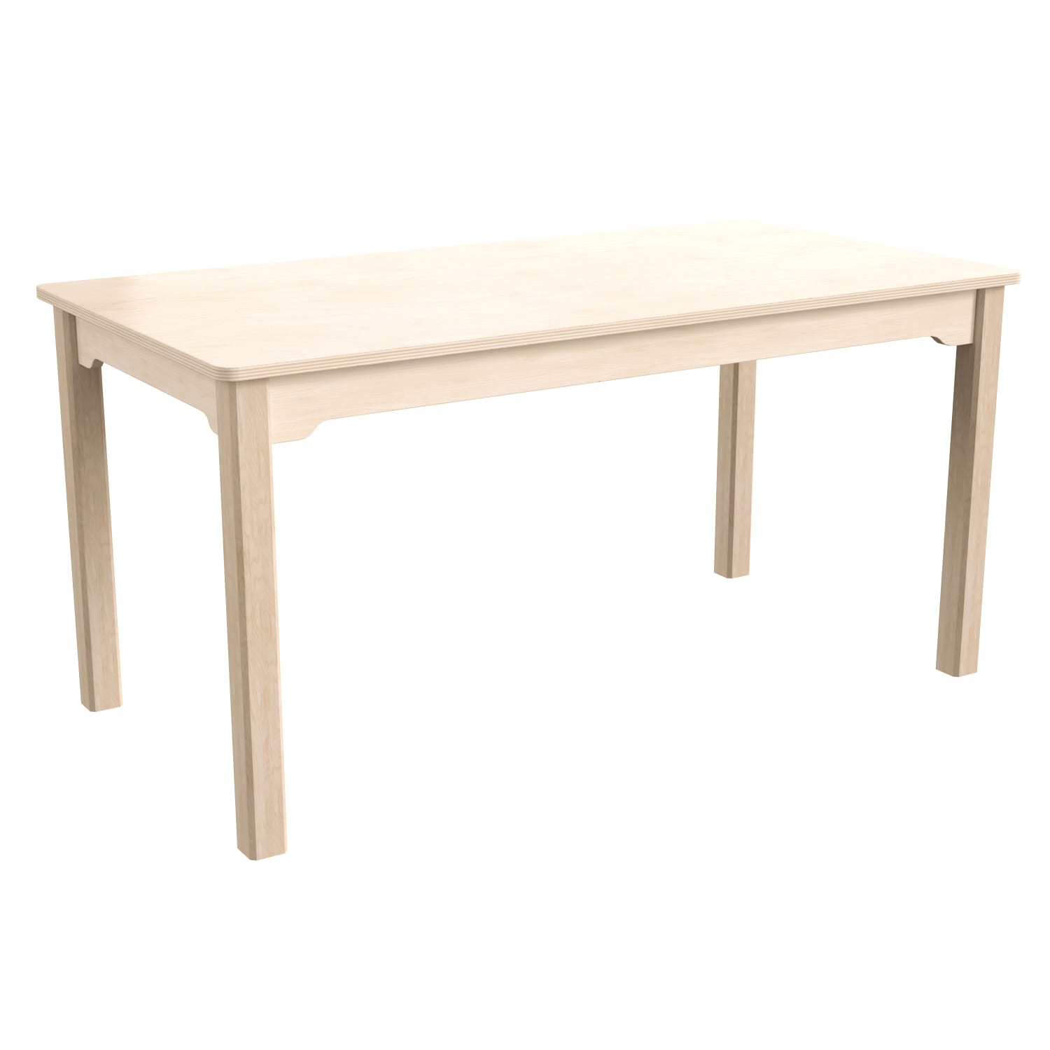 Flash Furniture Bright Beginnings Commercial Grade Rectangular Wood Preschool Classroom Activity Table, 21-1/4inH x 23-1/2inW x 47-1/4inD, Beech - Image 3