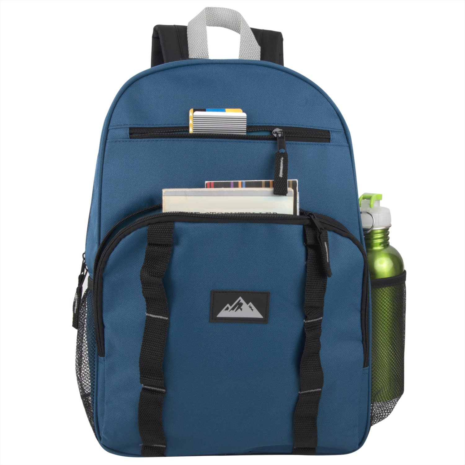 Trailmaker Mesh Side Pocket Backpacks, Black/Blue/Gray/Green, Total Qty 24 - Image 6