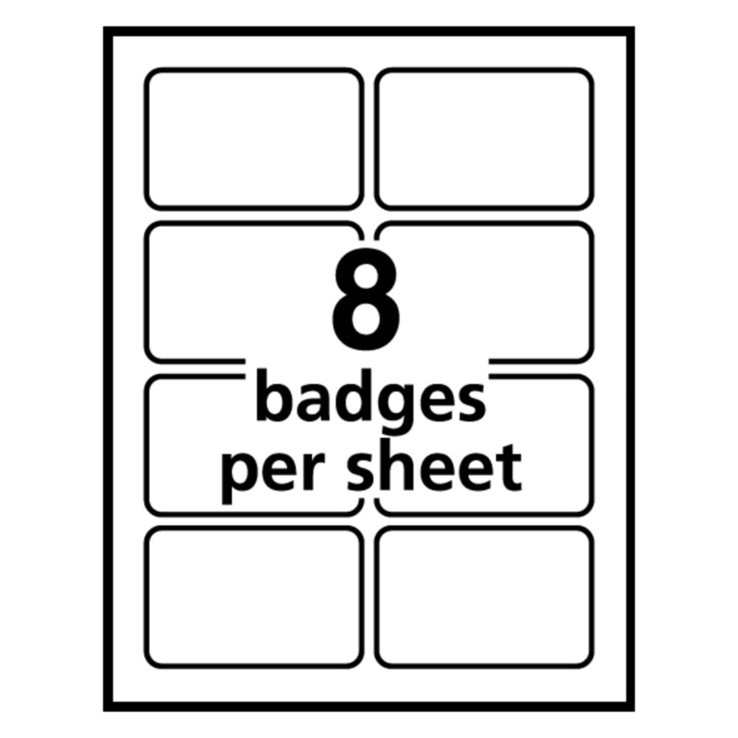 Avery Flexible Name Badge Labels, 2 1/3in x 3 3/8in, White, Box Of 160 - Image 6