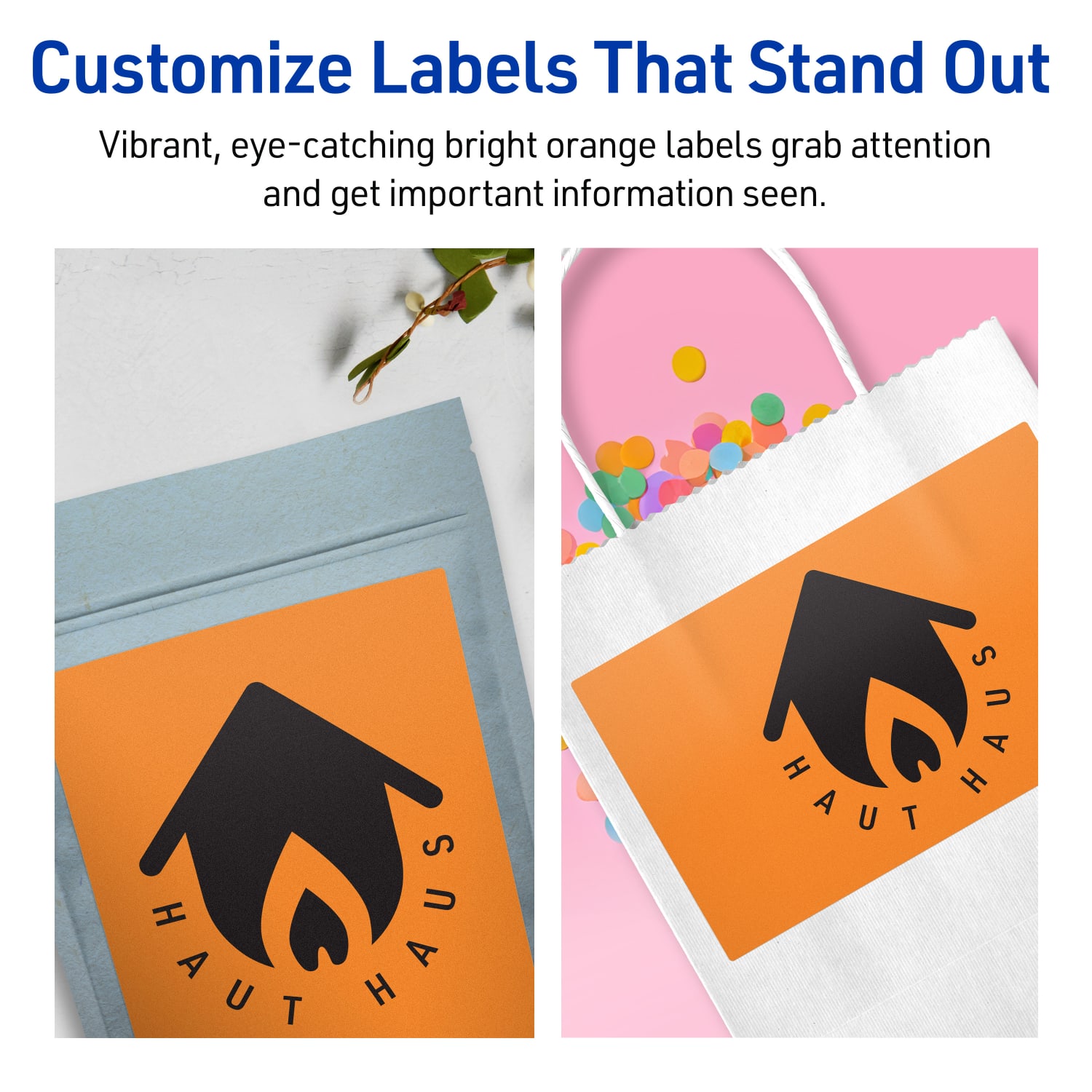 Avery Printable Labels With Sure Feed Technology, 94257-BOP10, Rectangle, 5in x 6in, Matte Bright Orange, Pack of 20 - Image 4