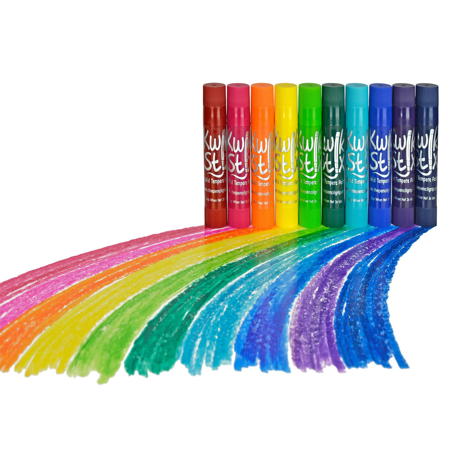 The Pencil Grip Kwik Stix Solid Tempera Paint Sticks, 10 mL, Jewel, Pack Of 10 Sticks, Set Of 2 Packs - Image 4