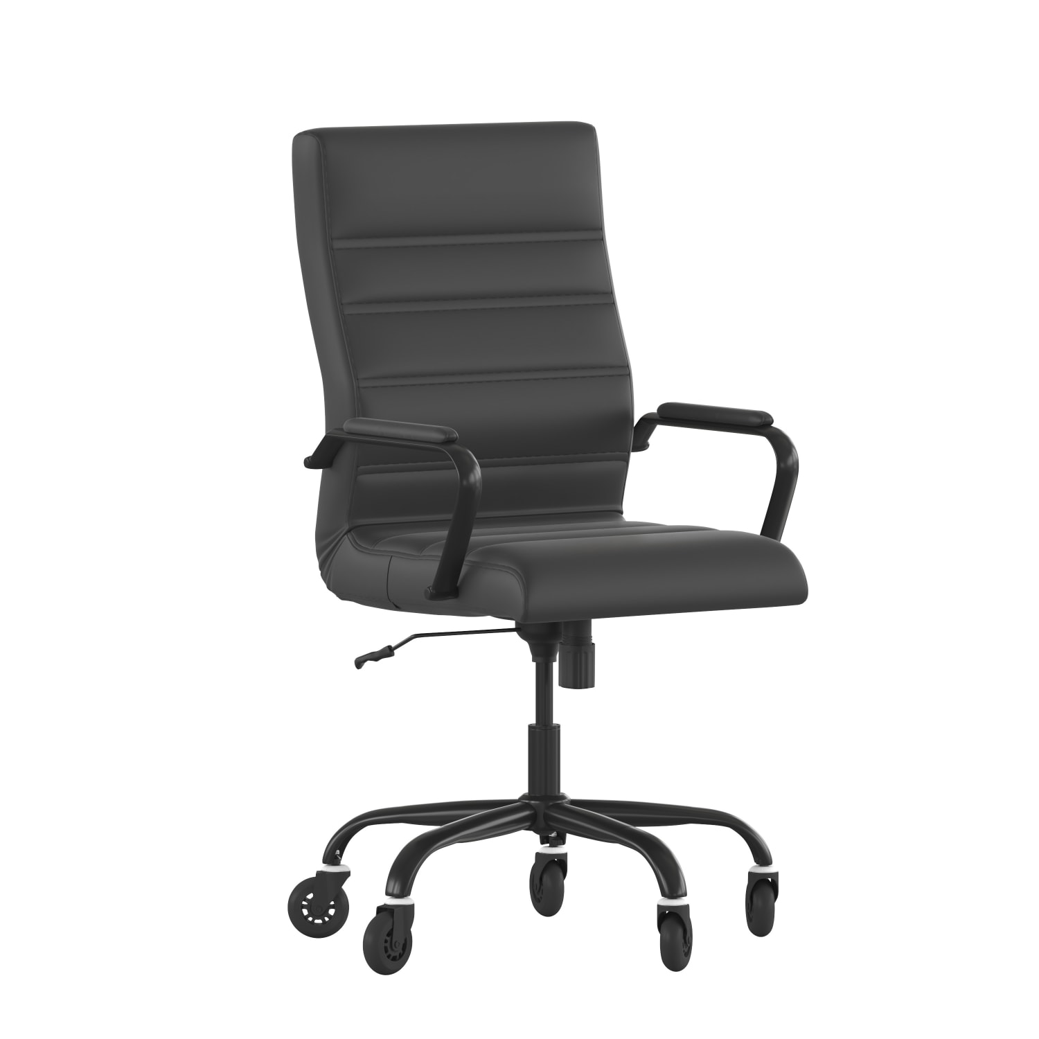 Flash Furniture Whitney Ergonomic Faux Leather High Back Executive Swivel Office Chair Black PopularChairscom