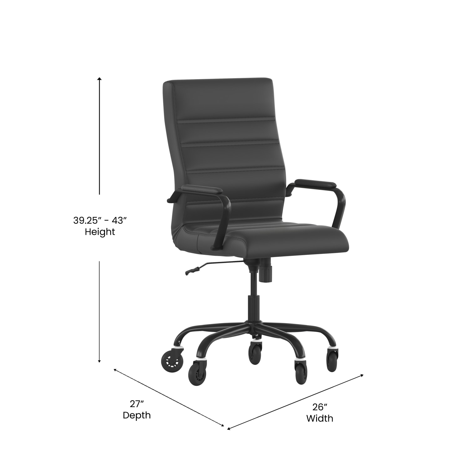 Flash Furniture Whitney Ergonomic Faux Leather HighBack Executive Swivel Office Chair Black PopularChairscom Flash Furniture Whitney Ergonomic Faux Leather High Back Executive Swivel Office Chair Black PopularChairscom