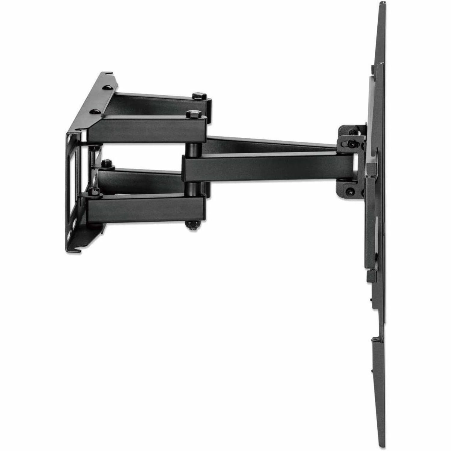 Manhattan TV & Monitor Mount, Wall, Full Motion, 1 screen, Screen Sizes: 37-65in, Black, VESA 100x100 to 600x400mm, Max 40kg, LFD, Tilt & Swivel with 3 Pivots, Lifetime Warranty - Bracket - for LCD TV / curved LCD TV - steel - black - Image 4