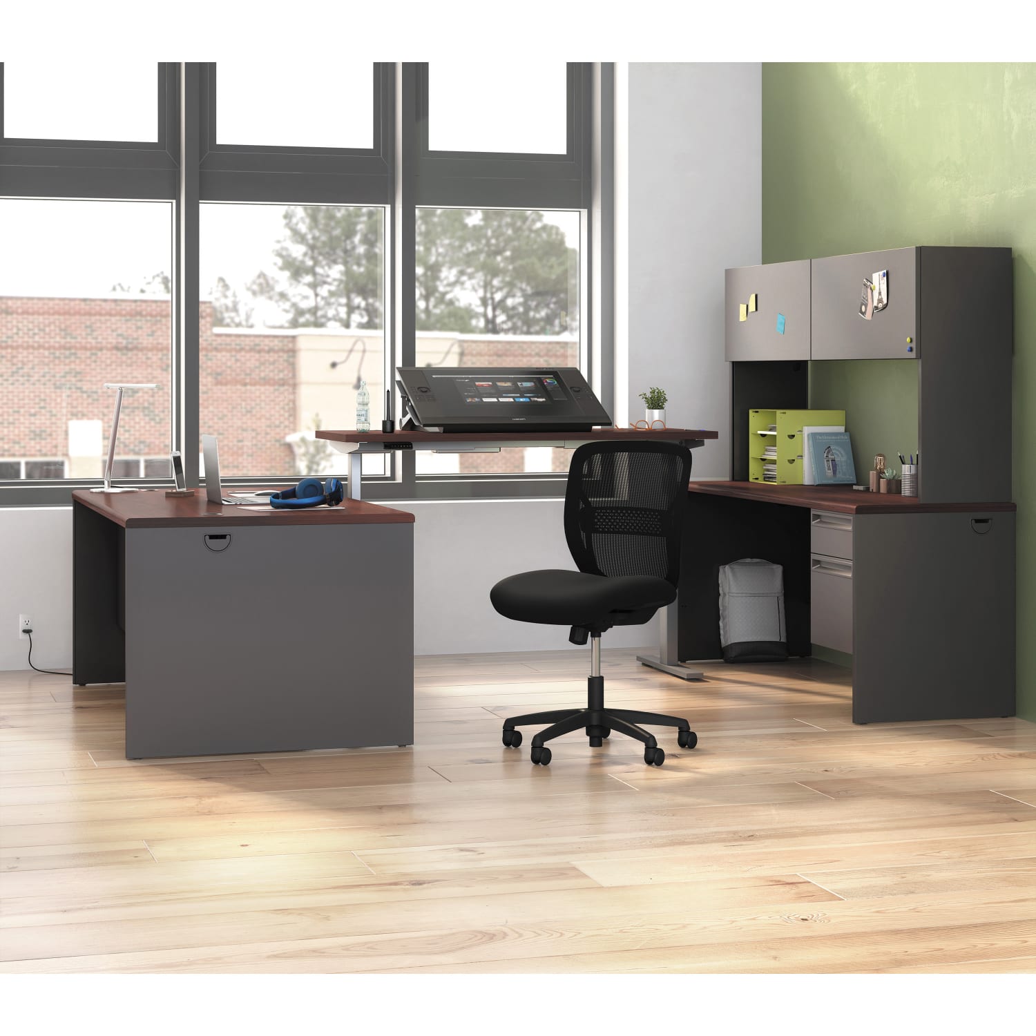 HON38000 Series Bridge, Mahogany/Charcoal - Image 6