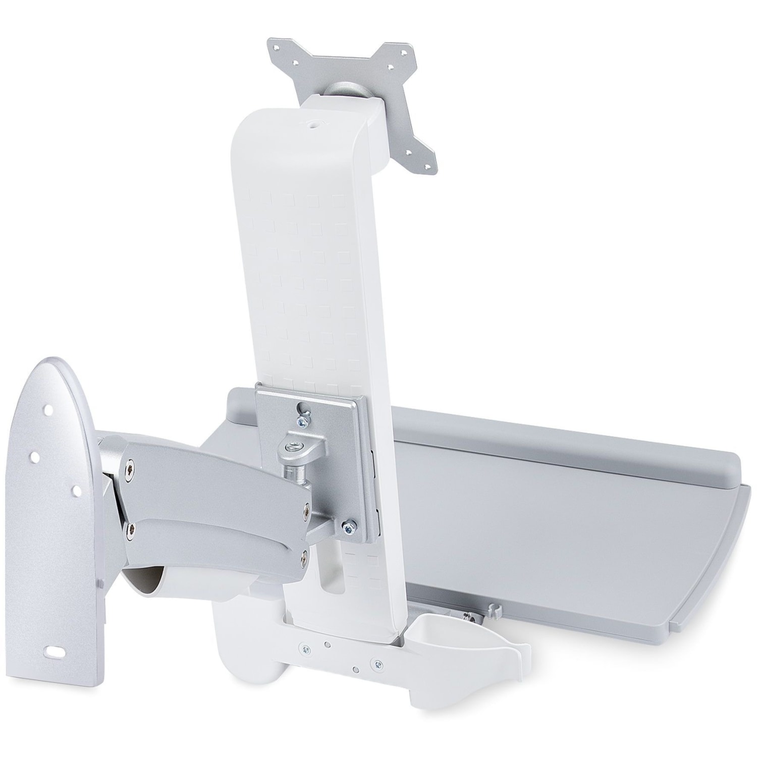 StarTech.com Wall Mount Workstation, Full Motion Sit Stand Desk w/ Adjustable VESA Monitor Arm 27in/17.6lb, Wall Mounted Workstation - Image 3