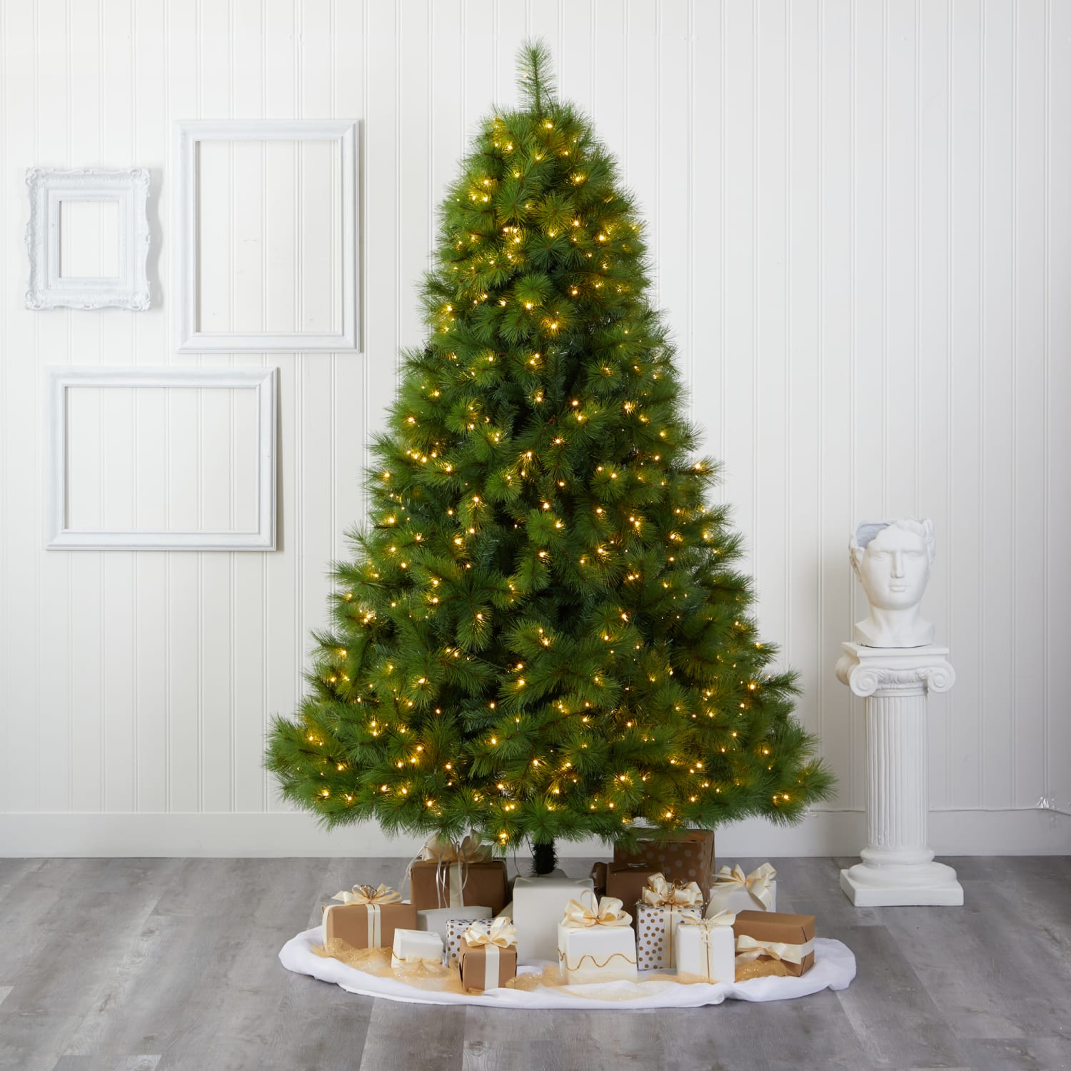 Nearly Natural Green Scotch Pine Artificial Christmas Tree, 8ft - Image 6