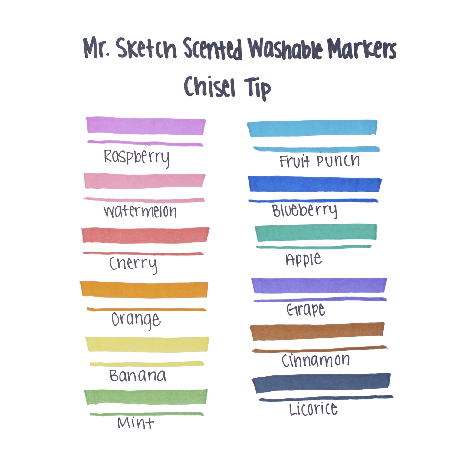 Mr. Sketch Scented Washable Markers - Narrow Narrow Chisel, Medium, Broad Marker Point - Assorted Ink - 192 / Set - Image 5