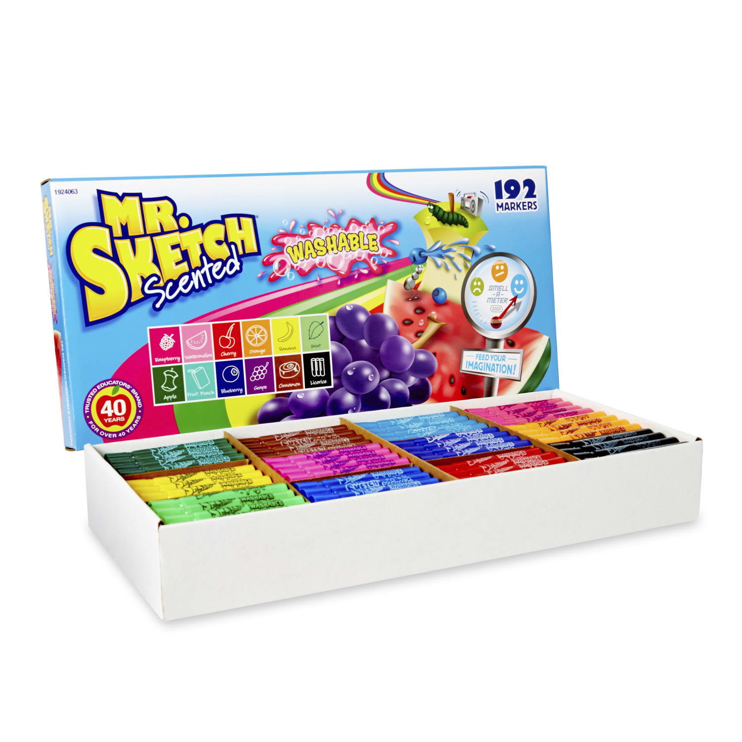Mr. Sketch Scented Washable Markers - Narrow Narrow Chisel, Medium, Broad Marker Point - Assorted Ink - 192 / Set - Image 6