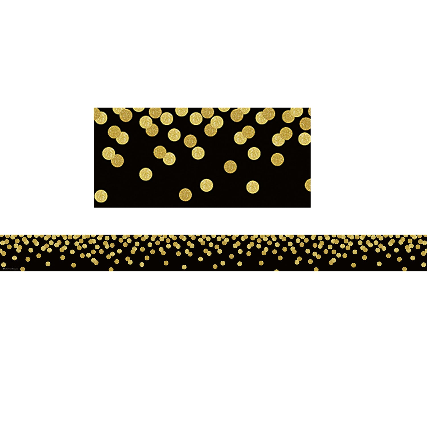 Teacher Created Resources Straight Border Trim, Black Confetti, 35ft Per Pack, Set Of 6 Packs - Image 3