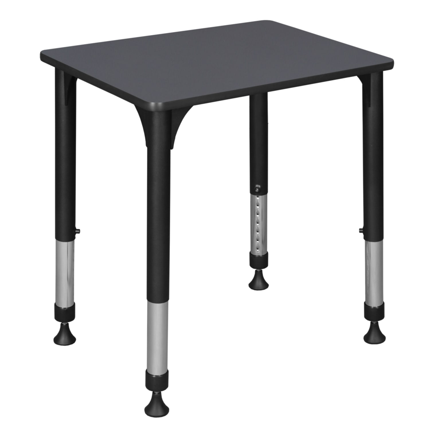 Regency 26inW Rectangular Adjustable Height School Student Desk, Gray
