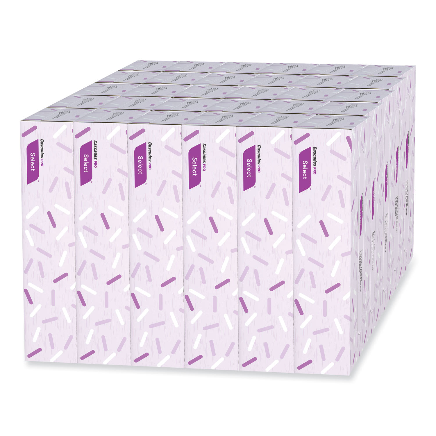 Cascades PRO Select Flat Box Facial Tissue, 2-Ply, White, 100 Sheets/Box, 30 Boxes/Carton - Image 6