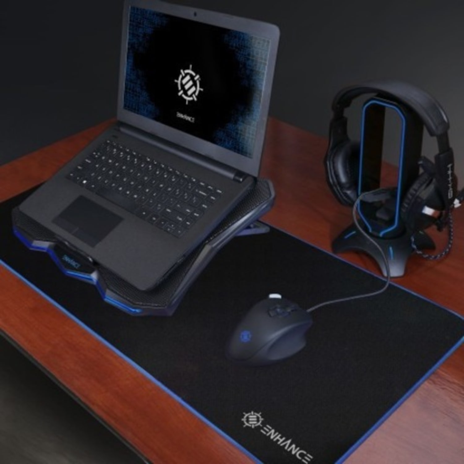 Enhance Cryogen 5 Laptop Cooling Pad (Blue) - Upto 17in Screen Size Notebook Support - 1 Fan(s) - 800 rpm - 471.3 gal/min - Metal Mesh - Image 4