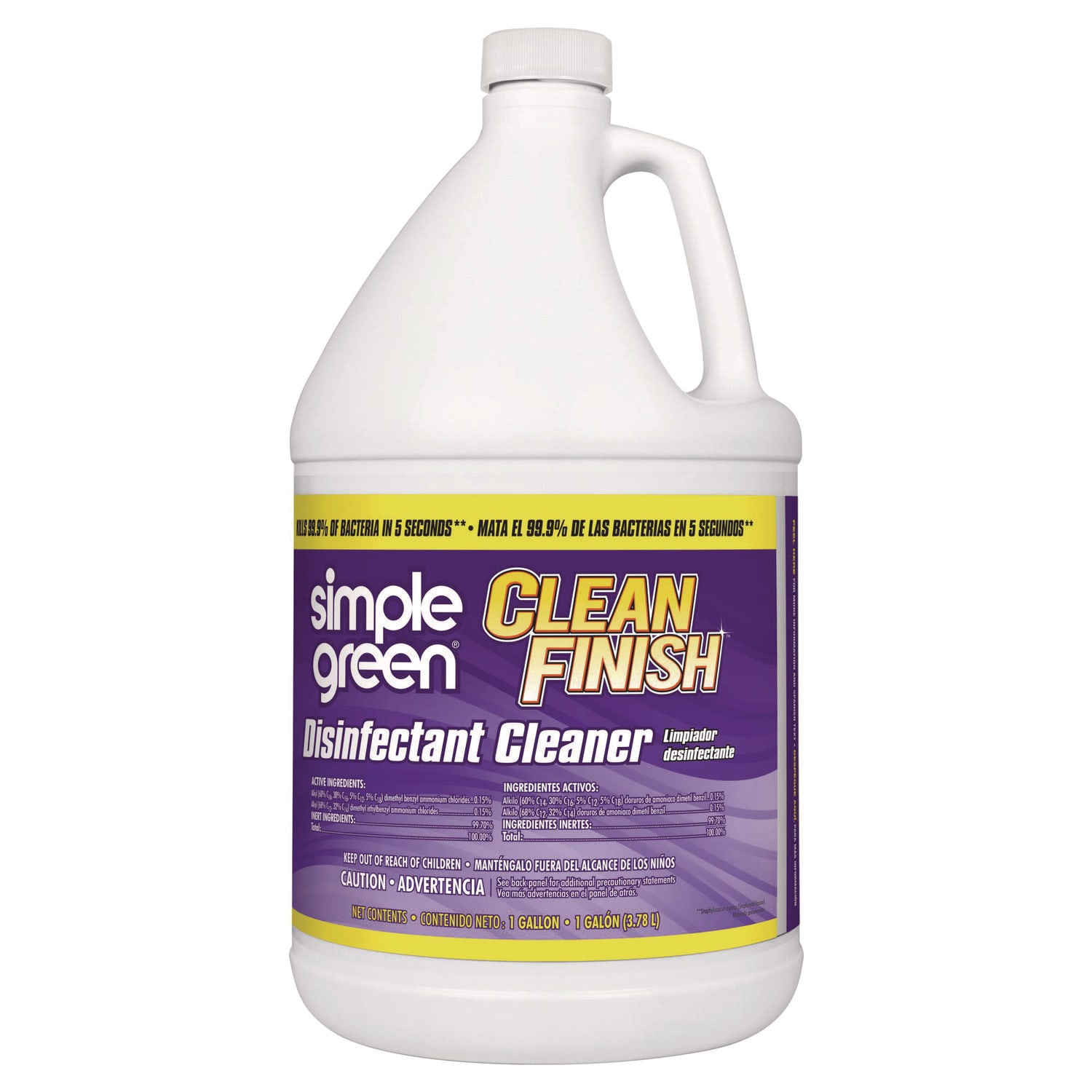 Simple Green Clean Finish Disinfectant Cleaner, 1 gal Bottle, Herbal