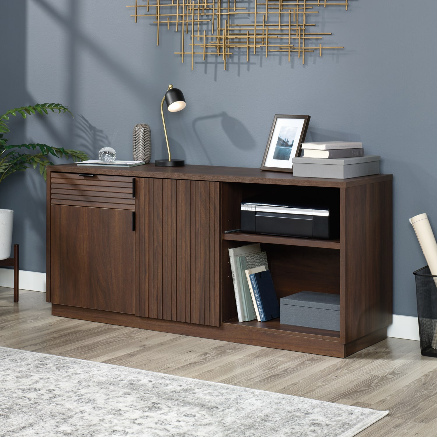 Sauder Englewood 65inW Office Credenza, Spiced Mahogany - Image 4