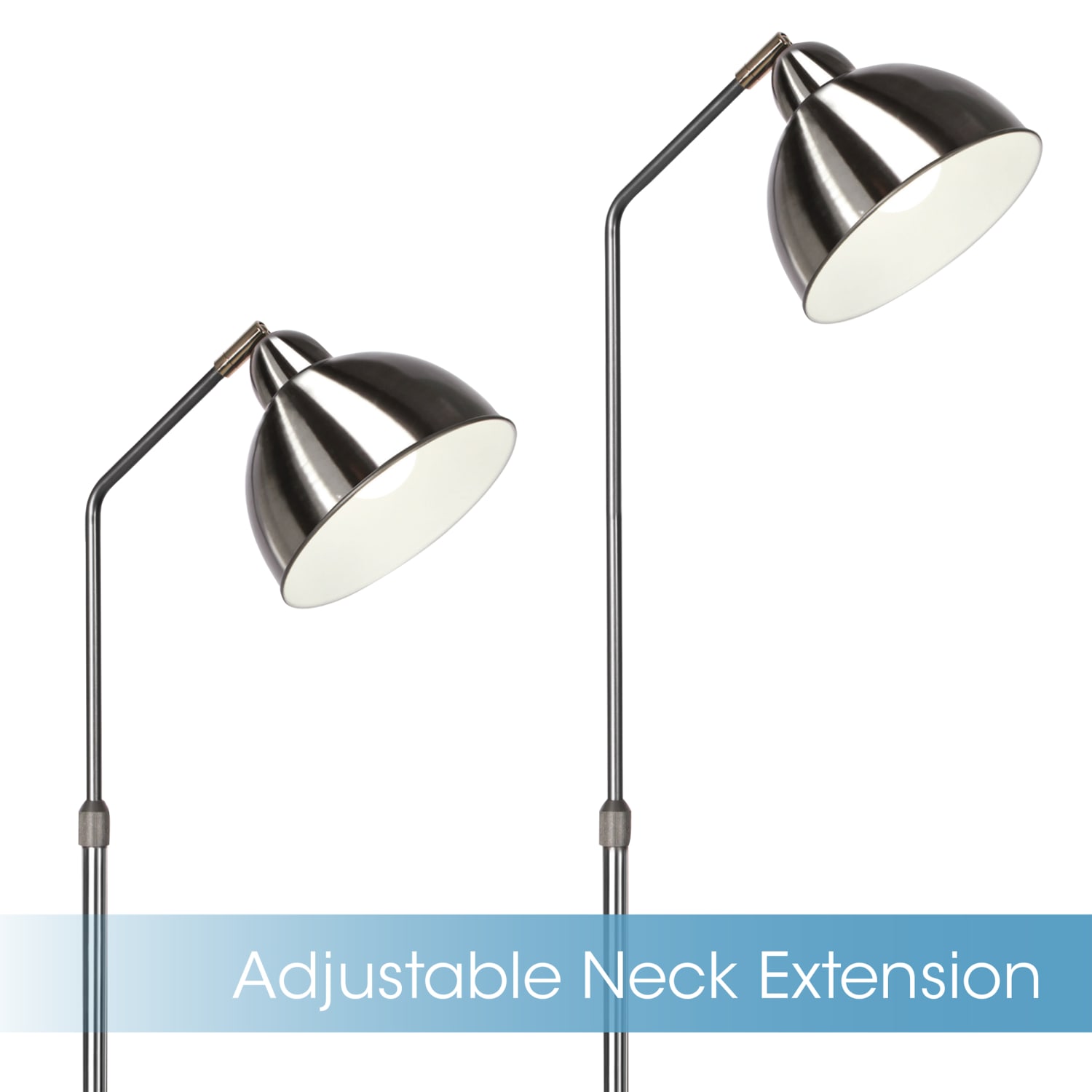 OttLite Covington LED Floor Lamp, 60inH, Brushed Nickel - Image 6