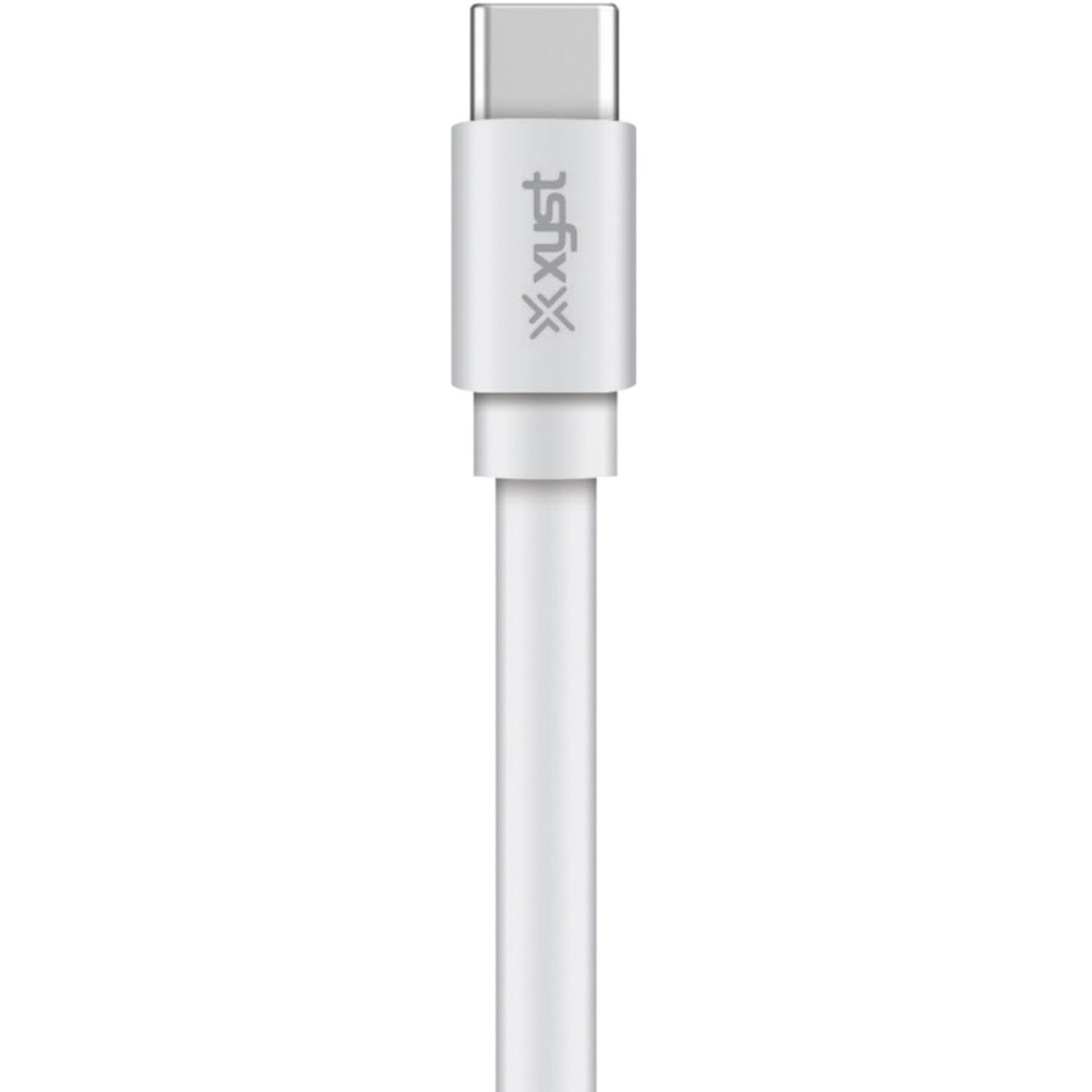 XYST Charge and Sync USB to USB-C Flat Cable, 4 Ft. (White) - 4 ft USB/USB-C Data Transfer Cable - First End: 1x USB 2.0 Type  - XYSTC4604F - Image 3