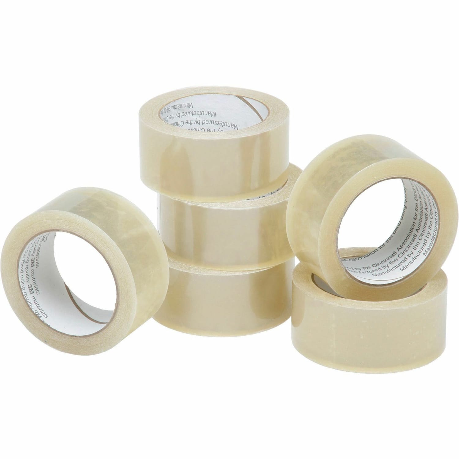 SKILCRAFT Commercial-Grade Packaging Tape, 2in x 55 Yd., Clear, Pack Of 6 (AbilityOne 7510-01-579-6874) - Image 3