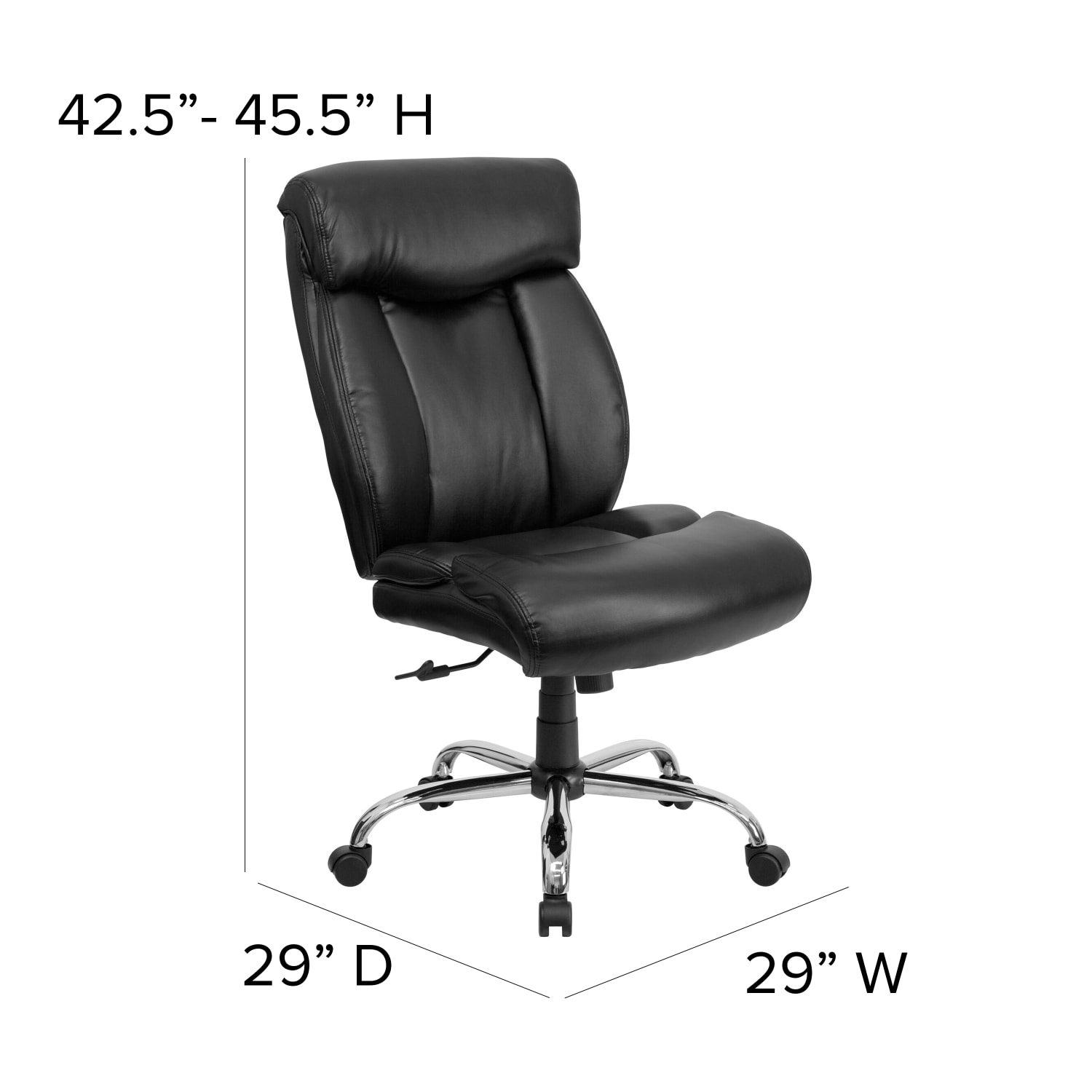Flash Furniture Hercules Big Tall HighBack Ergonomic LeatherSoft Faux Leather Office Chair With Full Headrest And Chrome Base Black PopularChairscom Flash Furniture Hercules Big Tall High Back Ergonomic LeatherSoft Faux Leather Office Chair With Full Headrest And Chrome Base Black PopularChairscom