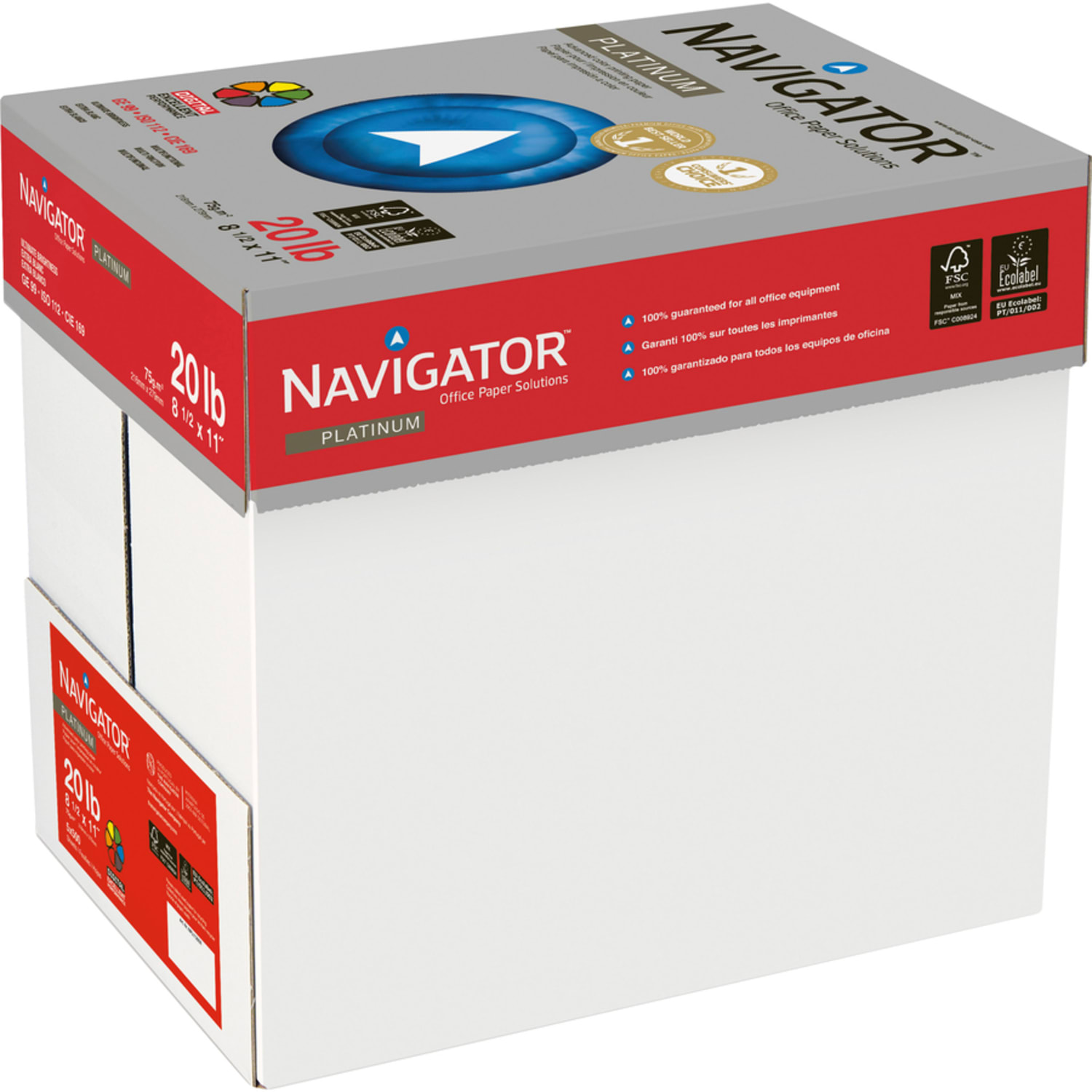 Navigator Platinum Office Multi-Use Paper, 10 Reams, Bright White, Letter Size (8 1/2in x 11in), 20 Lb, Smooth - Image 3