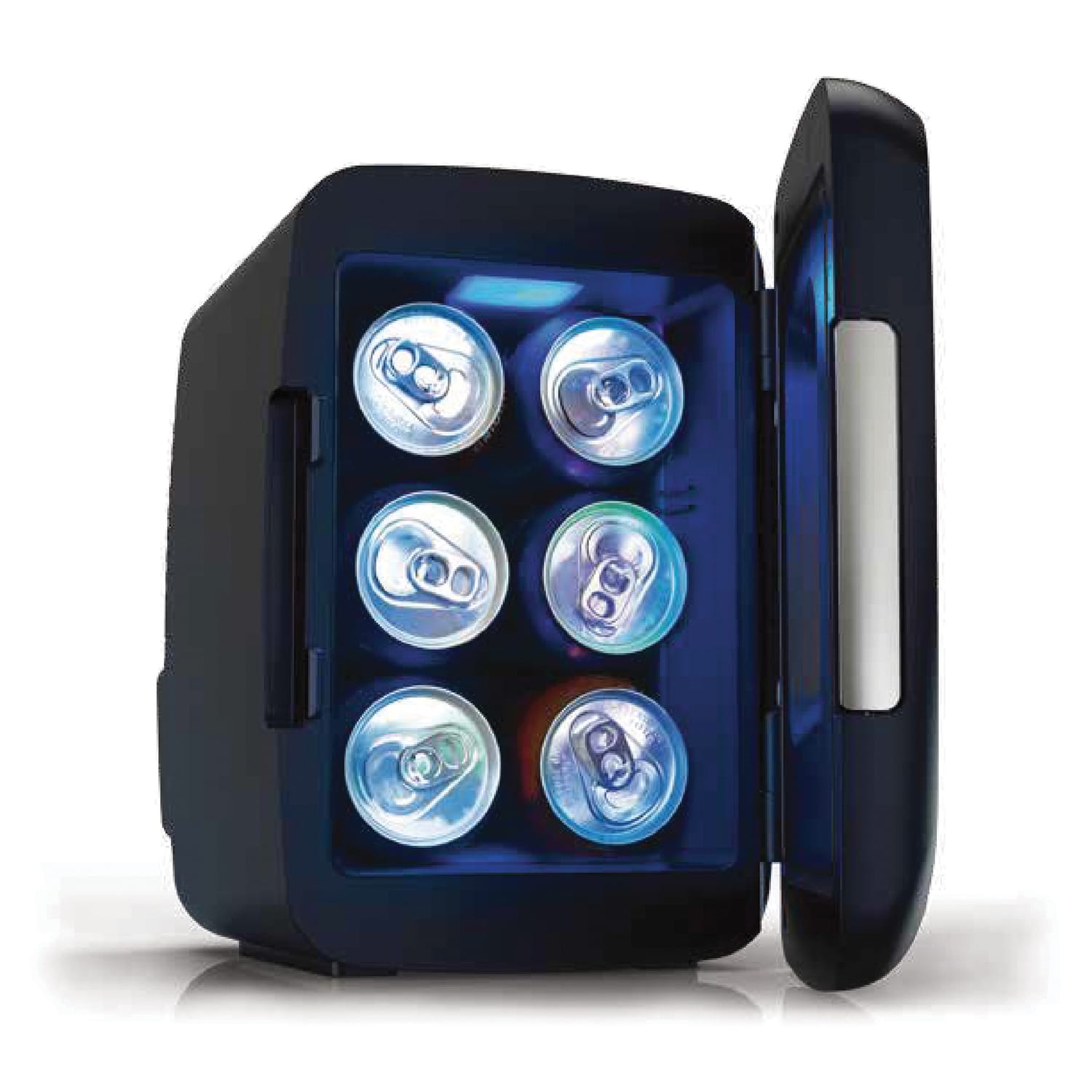 Frigidaire 0.14 Cu. Ft. 6-Can Retro Gaming Light-Up Portable Beverage Mini Fridge, Stealth - Image 4