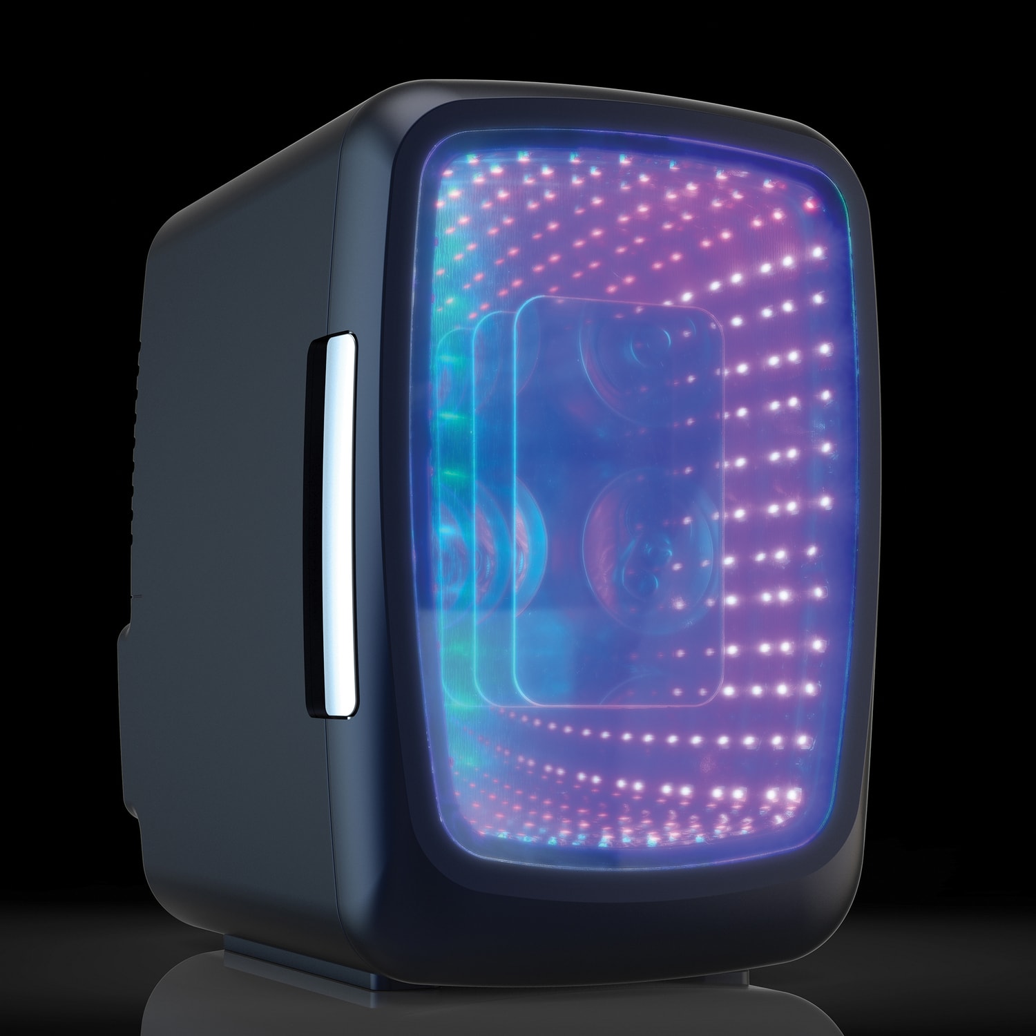 Frigidaire 0.14 Cu. Ft. 6-Can Retro Gaming Light-Up Portable Beverage Mini Fridge, Stealth - Image 5