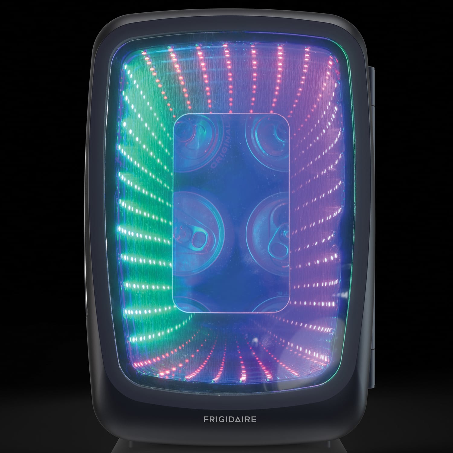 Frigidaire 0.14 Cu. Ft. 6-Can Retro Gaming Light-Up Portable Beverage Mini Fridge, Stealth - Image 6