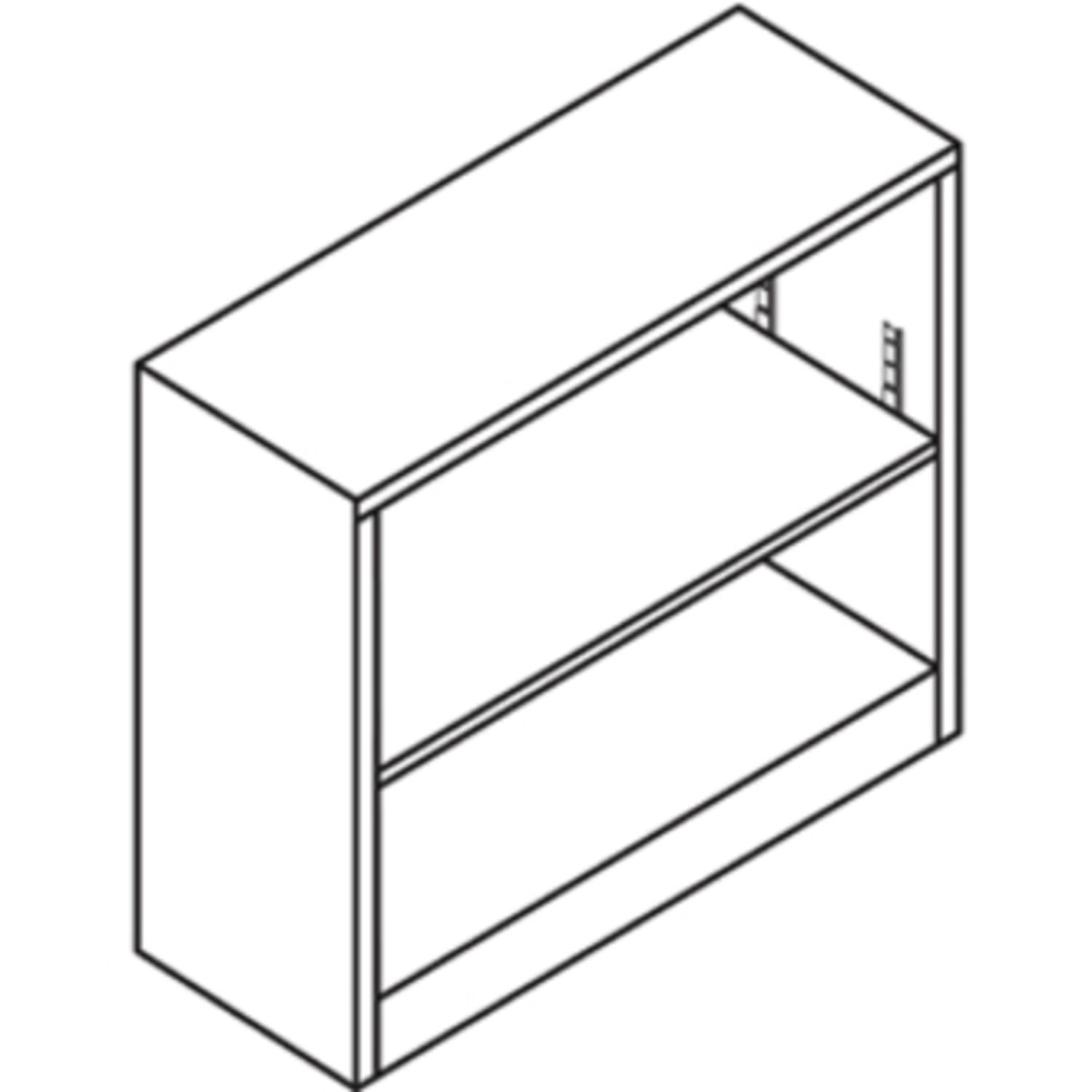 HON Brigade Steel Bookcase, 2 Shelves, Putty - Image 4