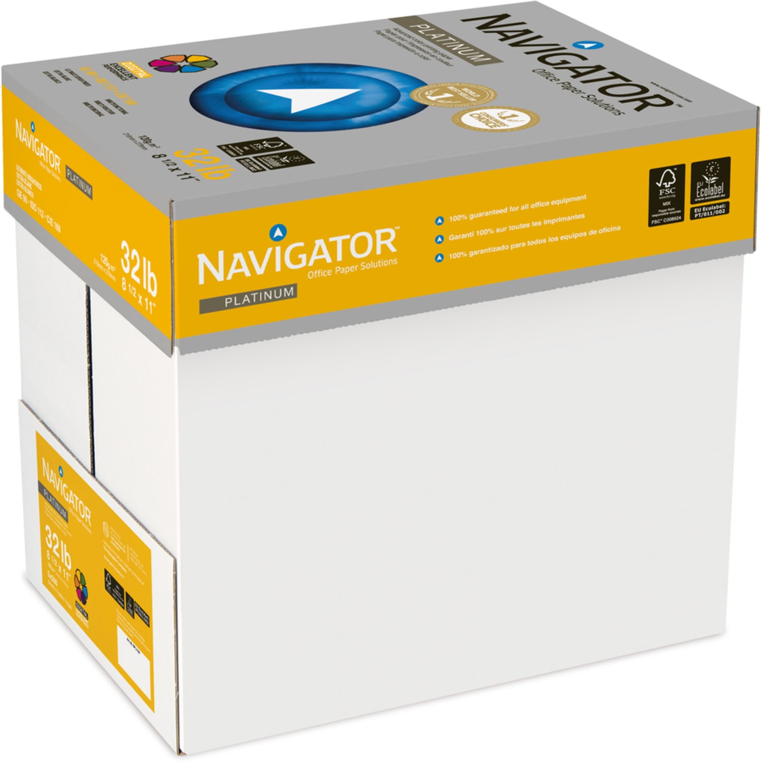 Navigator Platinum Office Multi-Use Printer & Copy Paper, 5 Reams, Bright White, Letter (8.5in x 11in),, 2000 Sheets Per Case, 32 Lb - Image 4