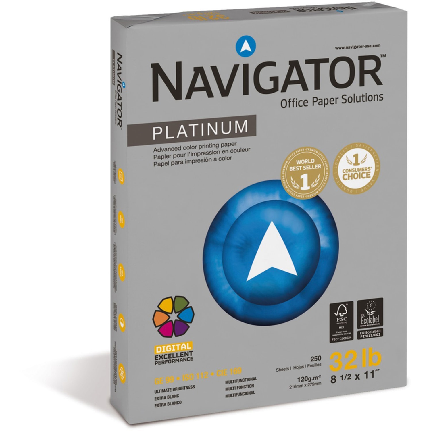 Navigator Platinum Office Multi-Use Printer & Copy Paper, 5 Reams, Bright White, Letter (8.5in x 11in),, 2000 Sheets Per Case, 32 Lb - Image 5