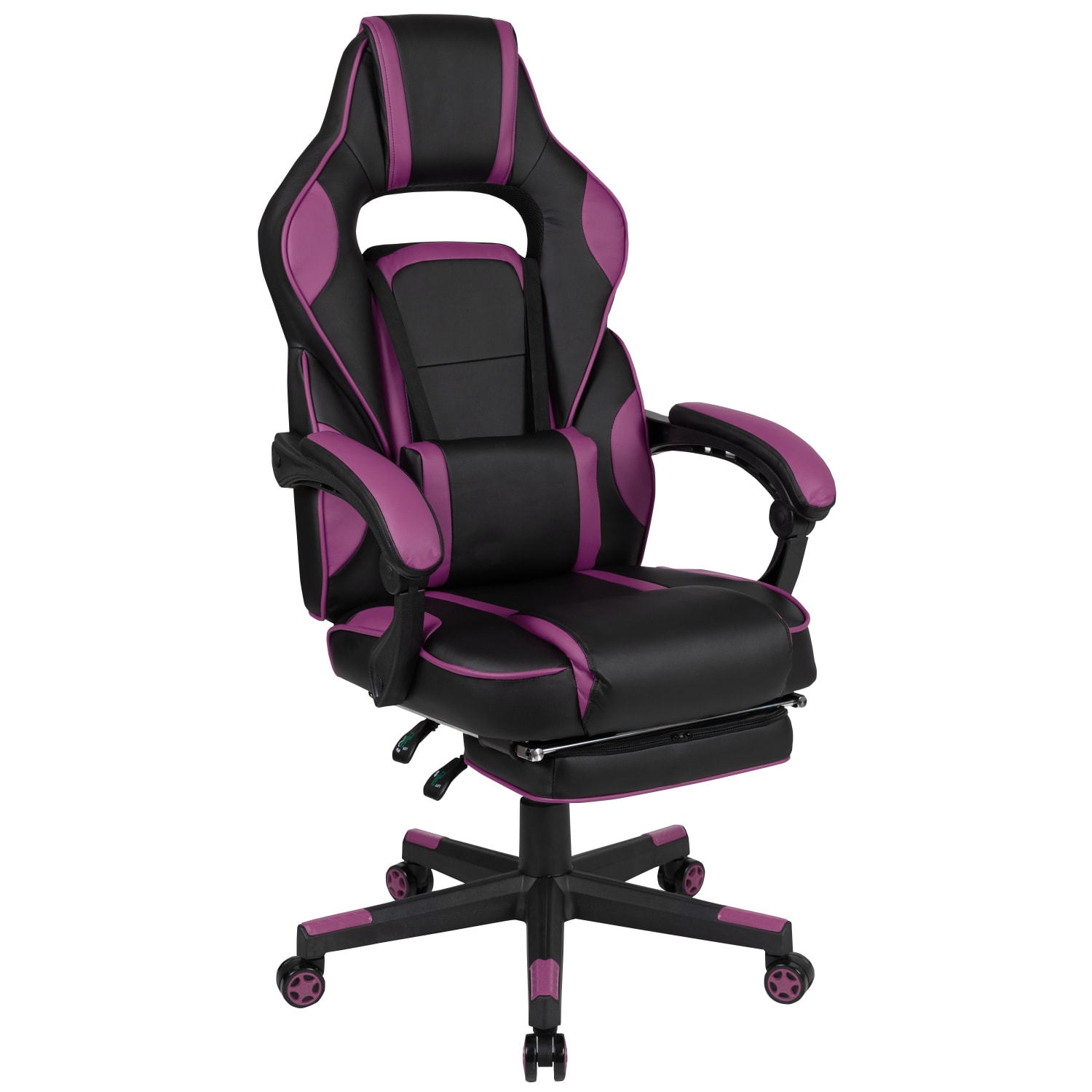 Flash Furniture X40 Gaming Chair With Fully Reclining Back And Arms BlackPurple PopularChairscom