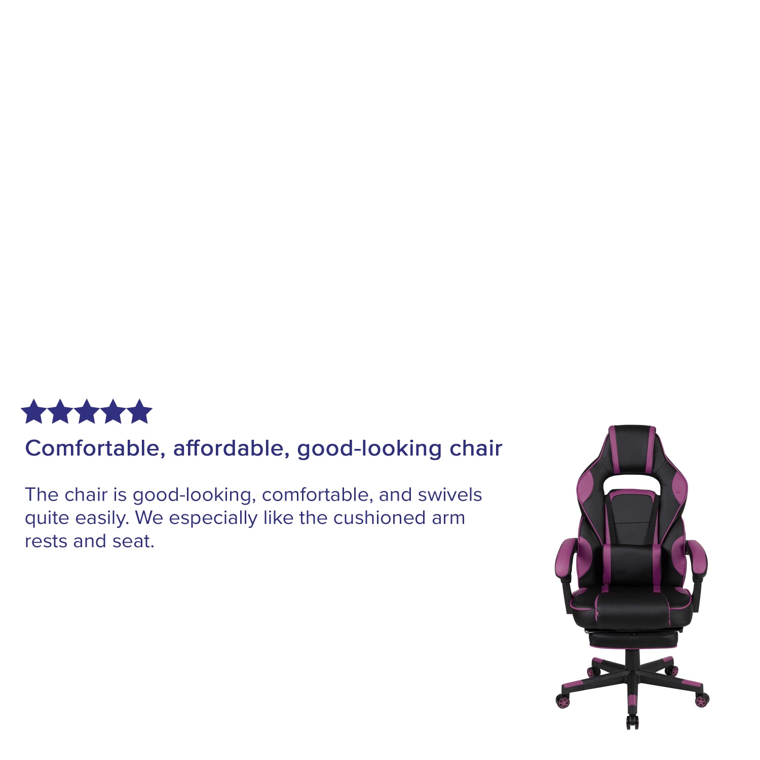Flash Furniture X40 Gaming Chair With Fully Reclining Back And Arms BlackPurple PopularChairscom