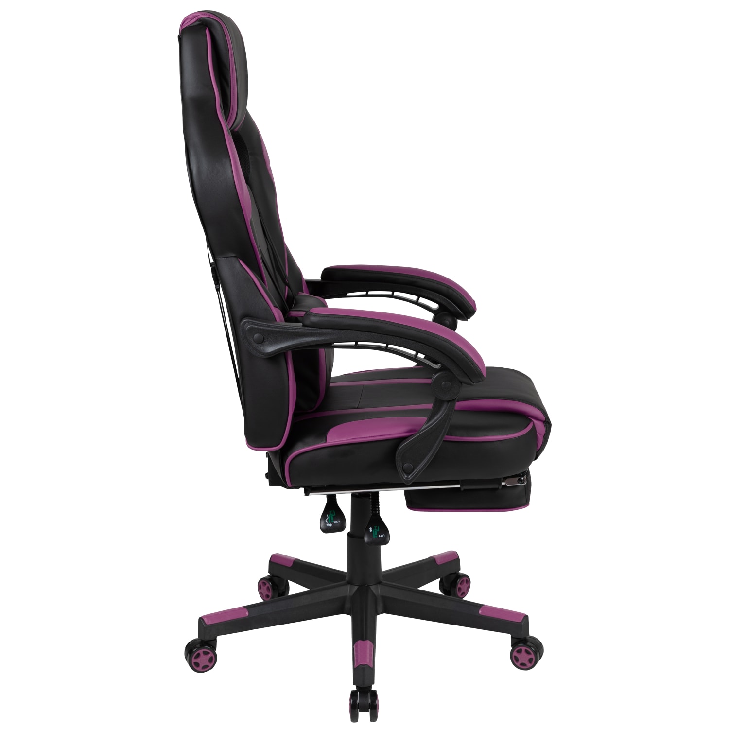 Flash Furniture X40 Gaming Chair With Fully Reclining Back And Arms BlackPurple PopularChairscom