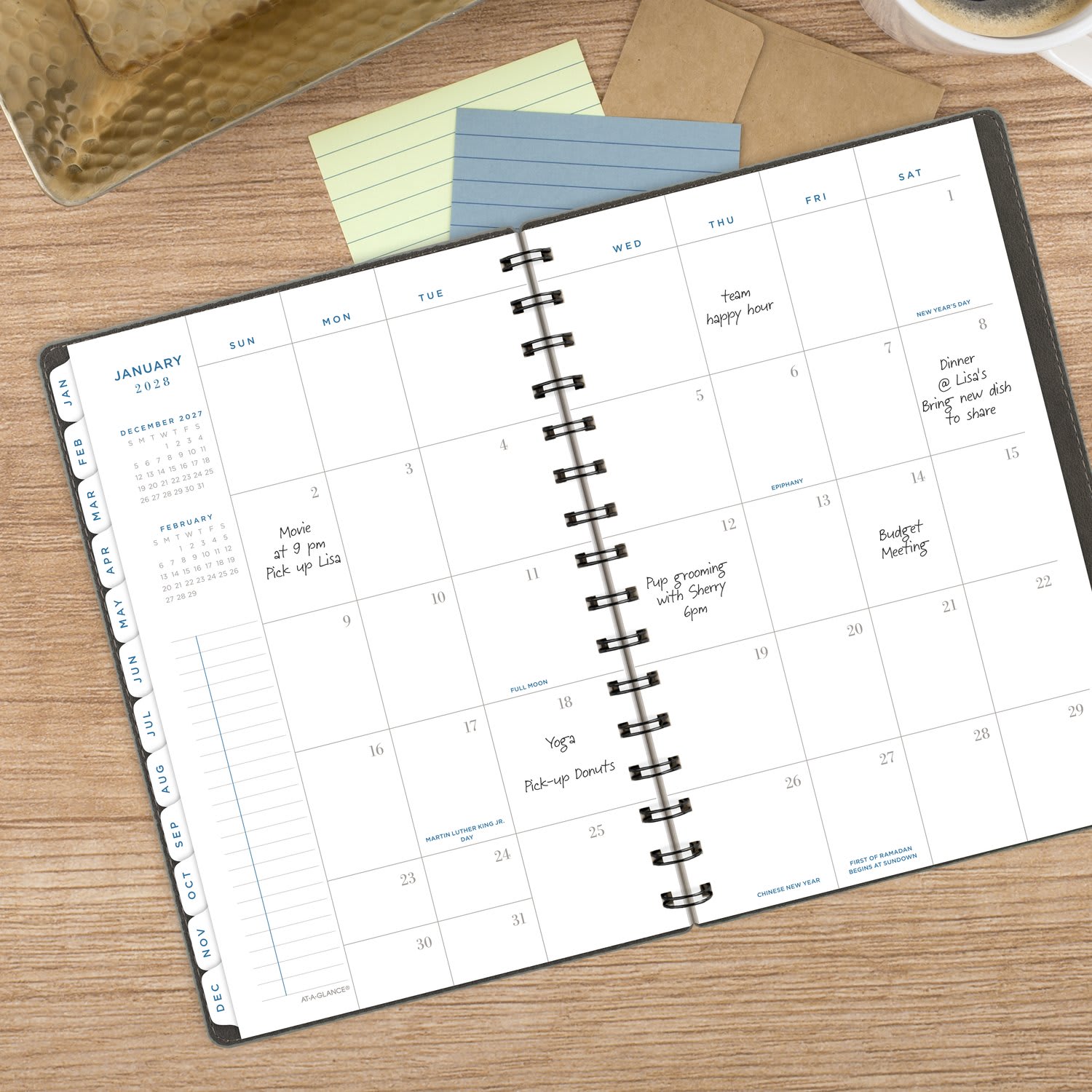 AT-A-GLANCE Signature Collection 2027 Weekly Monthly Planner, Gray, Small, 5 1/2in x 8 1/2in - Image 4