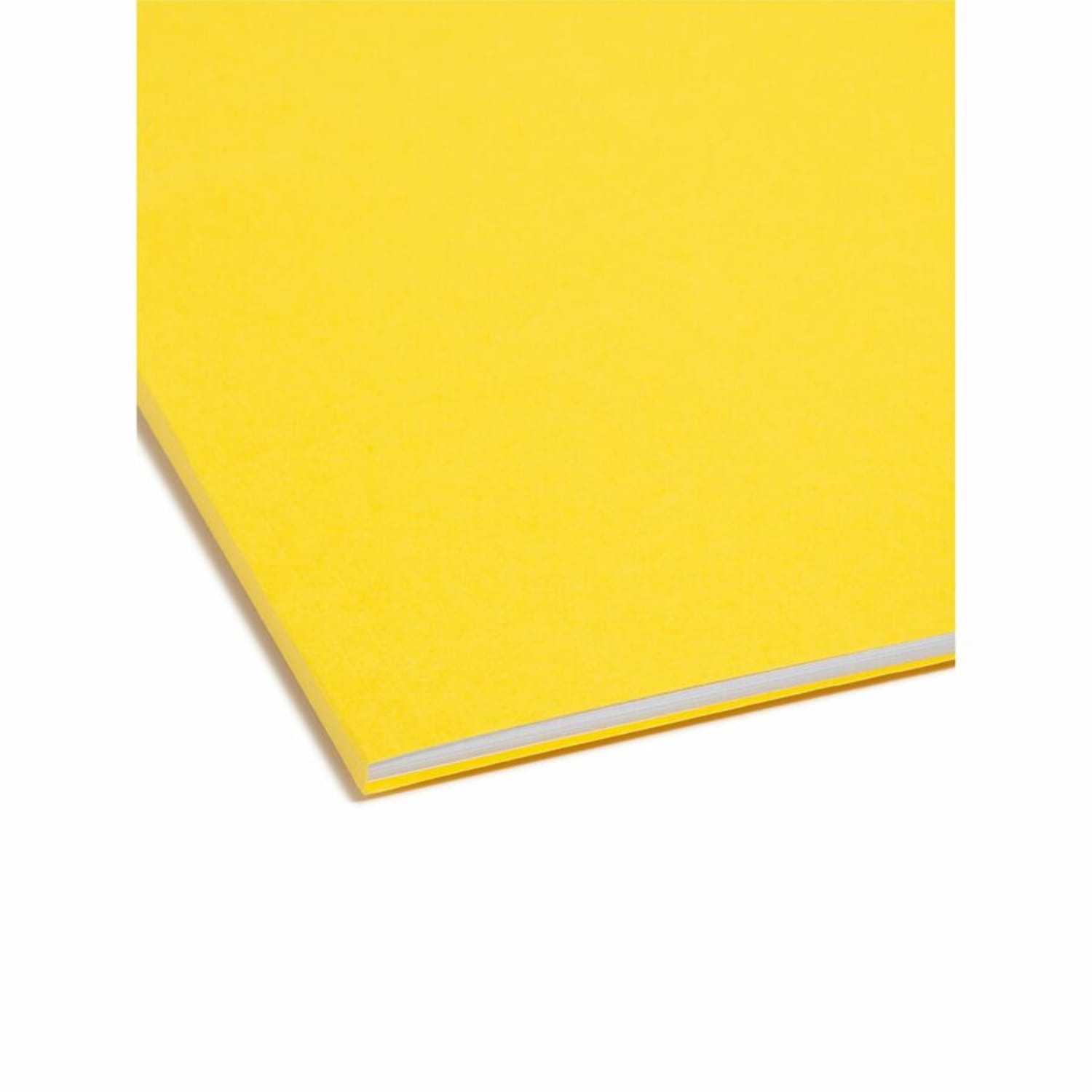 Smead Color Reinforced Tab Fastener Folders, Legal Size, 1/3 Cut, Yellow, Pack Of 50 - Image 5