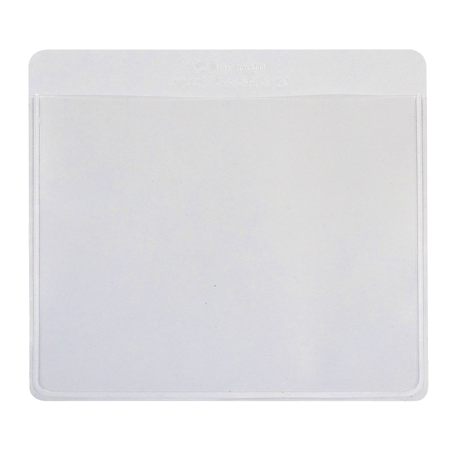 C-Line Self-Adhesive Labeling Pockets With Inserts, 3-3/4in x 3in, Clear, Pack Of 25 Pockets/Inserts, Set Of 2 Packs - Image 5