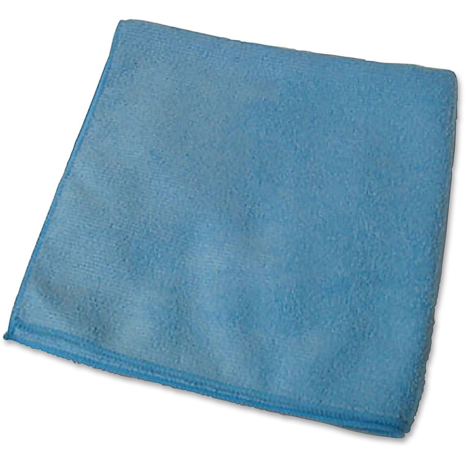 Genuine Joe General Purpose Microfiber Cloth - For General Purpose - 16in Length x 16in Width - 12.0 / Bag - 15 / Carton - Blue - Image 4