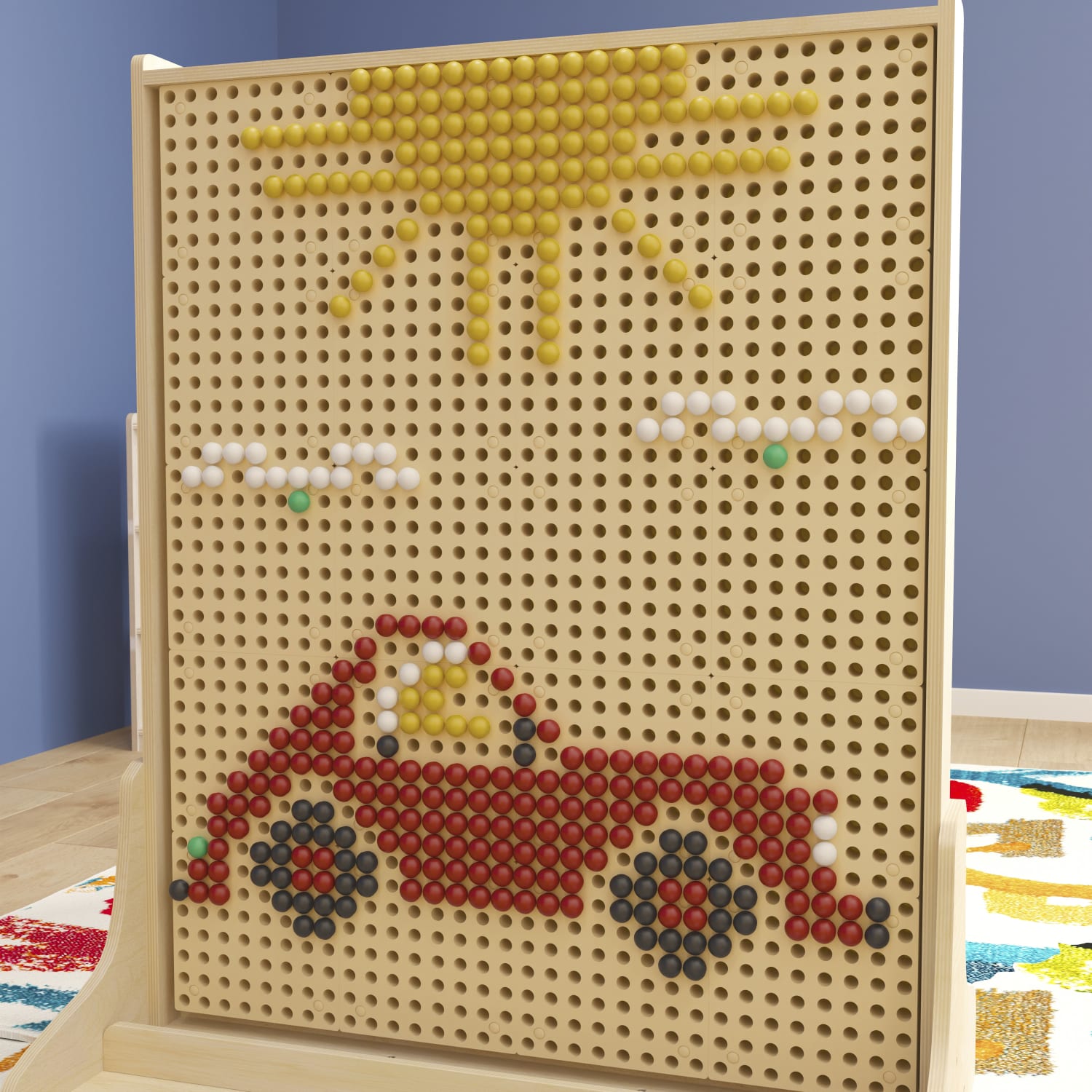 Flash Furniture Bright Beginnings Commercial Grade 512-Piece Peg Accessory Pack For Modular STEAM Walls, Multicolor - Image 3