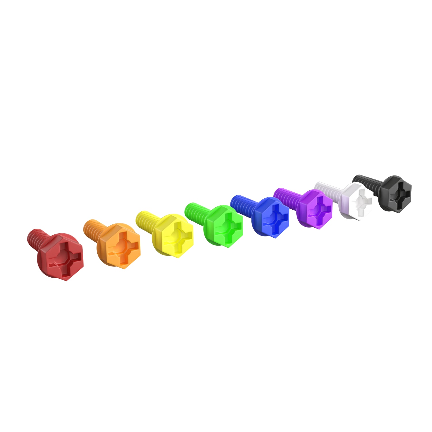 Flash Furniture Bright Beginnings Commercial Grade Modular STEAM Wall 512-Piece Screw Accessory Pack, Multicolor - Image 3