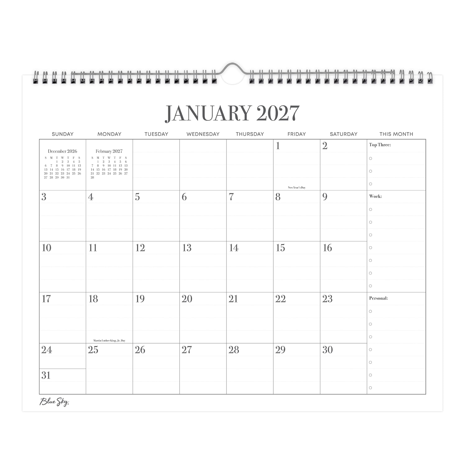 2027 Plan It All Standard Monthly Wall Calendar 15x12 - Image 3