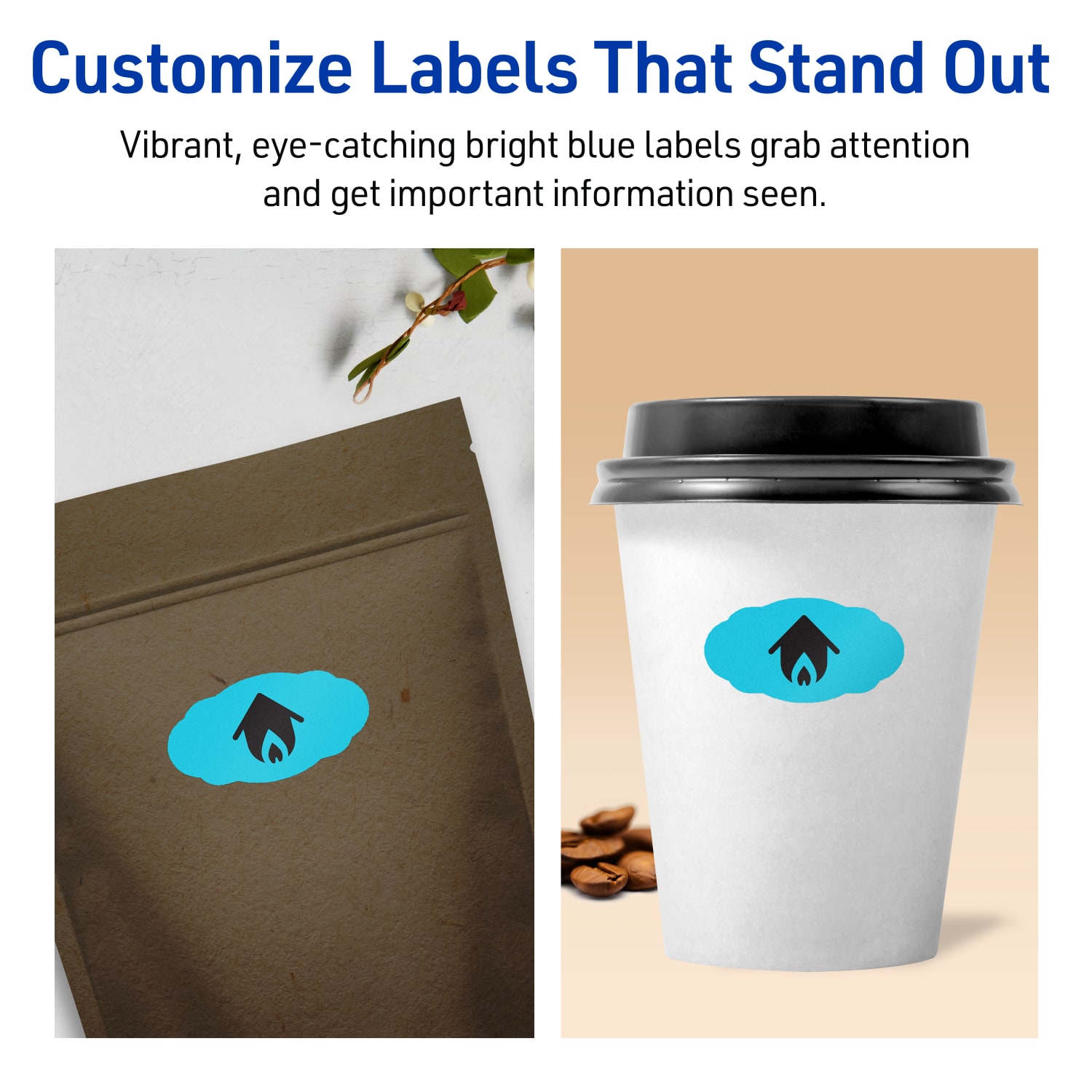 Avery Print-To-The-Edge Labels With Sure Feed Technology And Easy Peel, 94061-BBP10, Oval Scalloped, 1-1/8inx2-1/4in, Matte Bright Blue, Pack of 210 - Image 4
