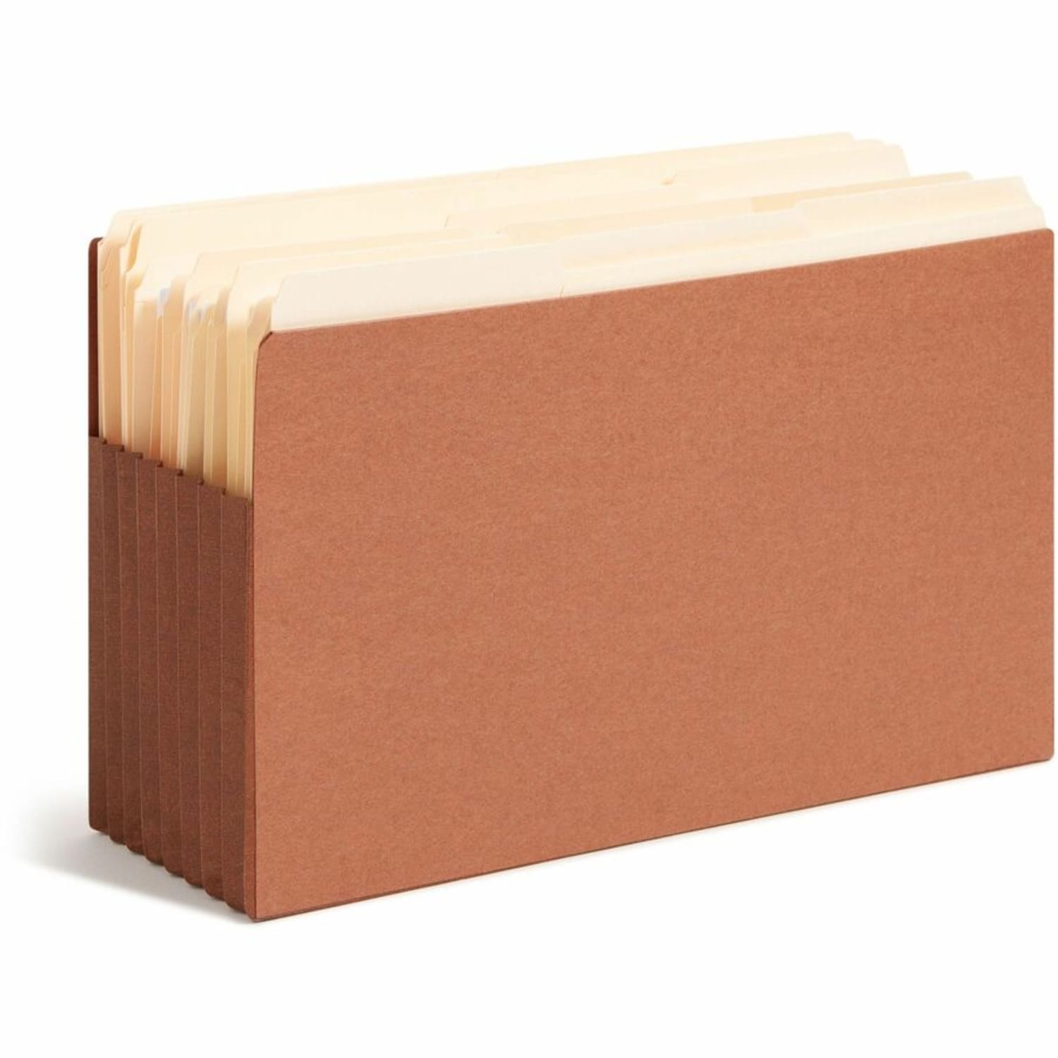 Smead TUFF Pocket File Pockets, End-Tab, Legal Size, 7in Expansion, 30% Recycled, Red, Box Of 5 - Image 3