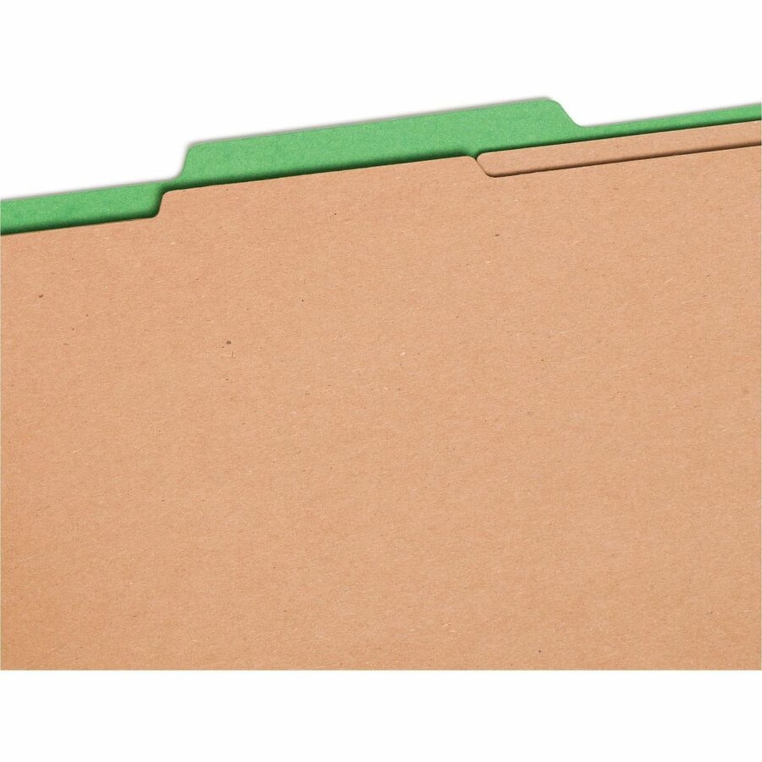 Smead Classification Folders, Top-Tab With SafeSHIELD Coated Fasteners, 2in Expansion, Legal Size, 50% Recycled, Green, Box Of 10 - Image 5