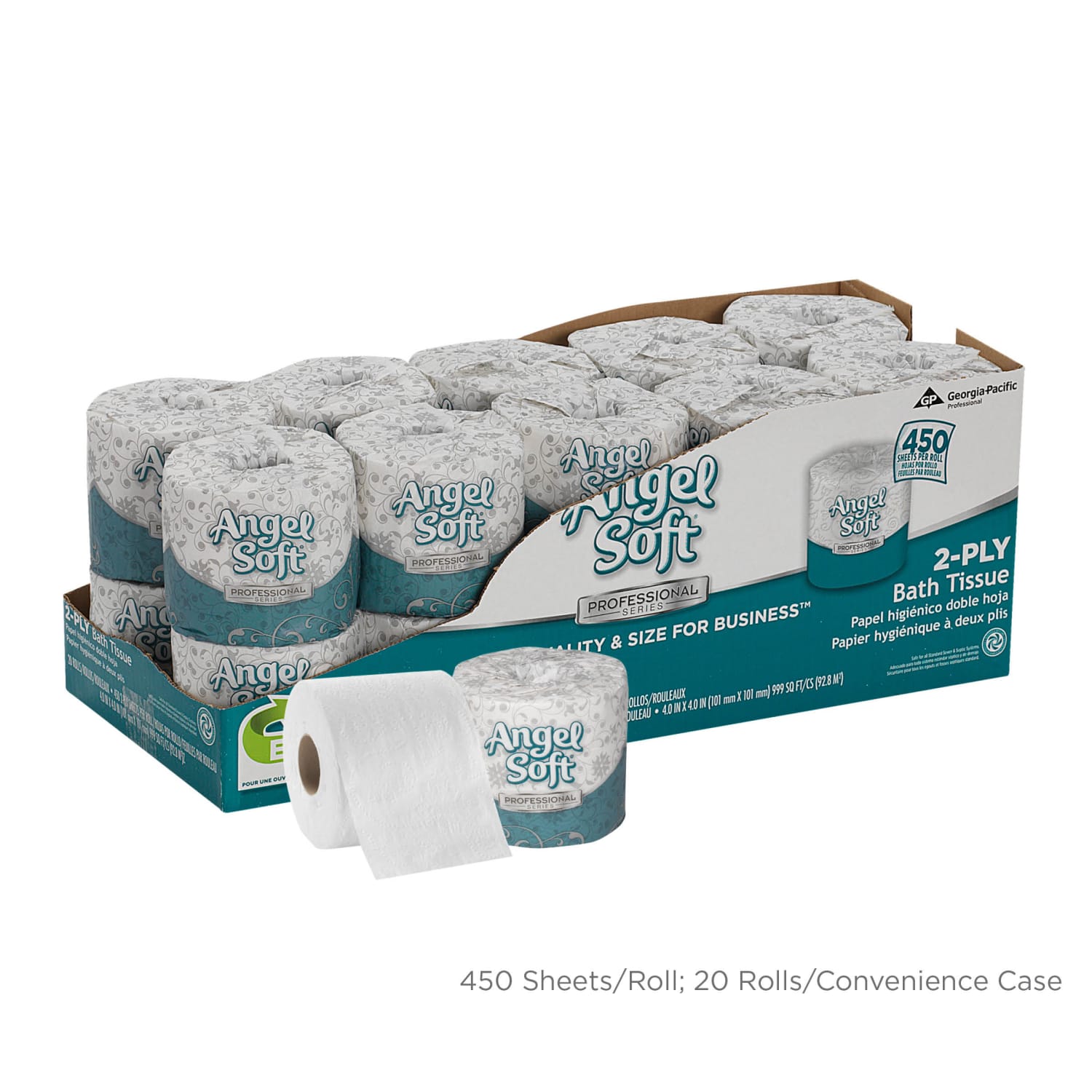 Angel Soft Professional Series by GP PRO Premium 2-Ply Toilet Paper, 450 Sheets Per Roll, Pack Of 20 Rolls - Image 5