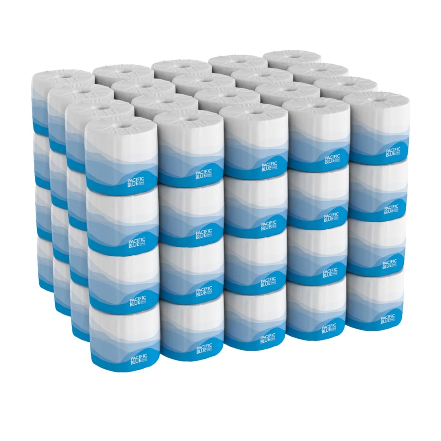 Pacific Blue by GP PRO, 2 Ply, Standard Roll Embossed Toilet Paper, 4.05x4, 20% Recycled, White, 550 Sheets, 80 Rolls per Case - Image 5