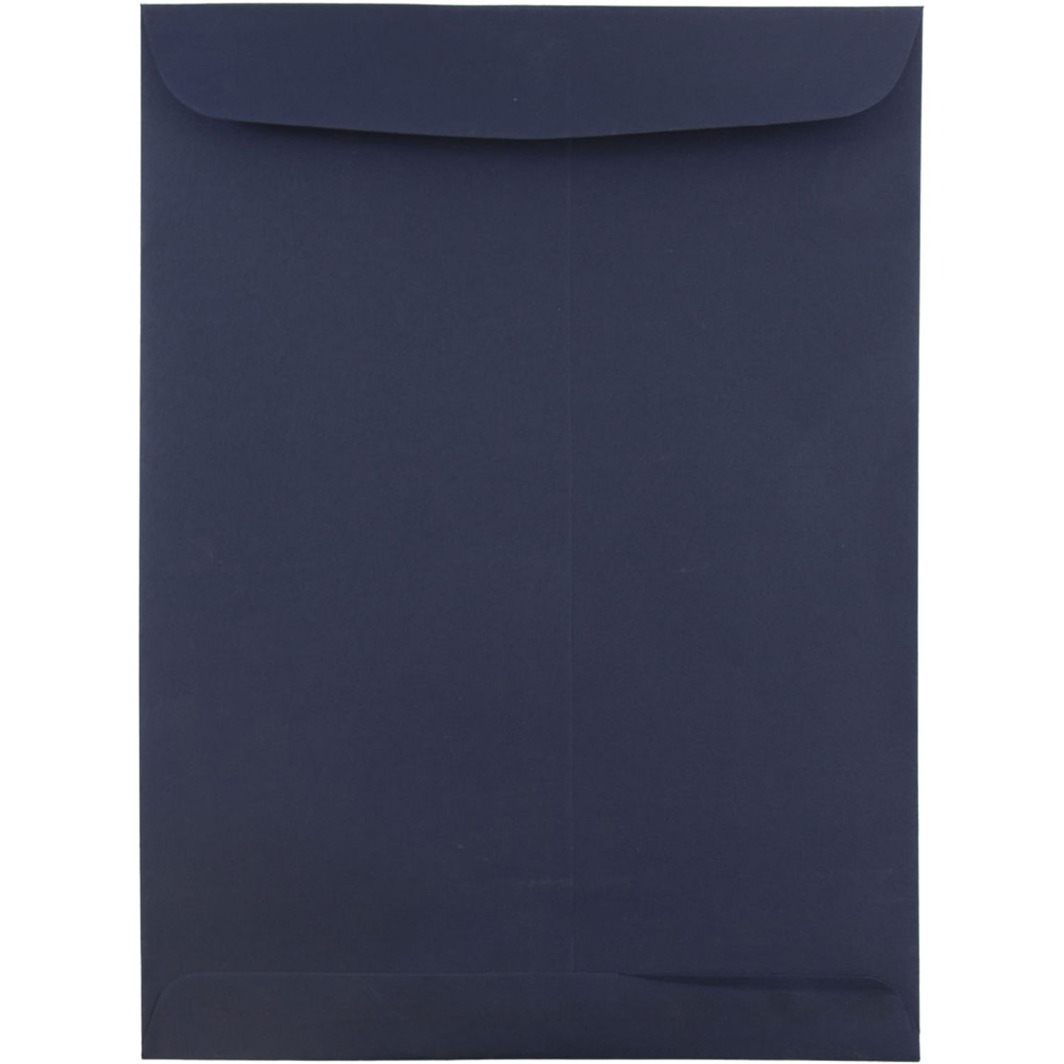 JAM Paper Open-End 9in x 12in Catalog Envelopes, Gummed Closure #10 1/2, Navy Blue, Pack Of 25
