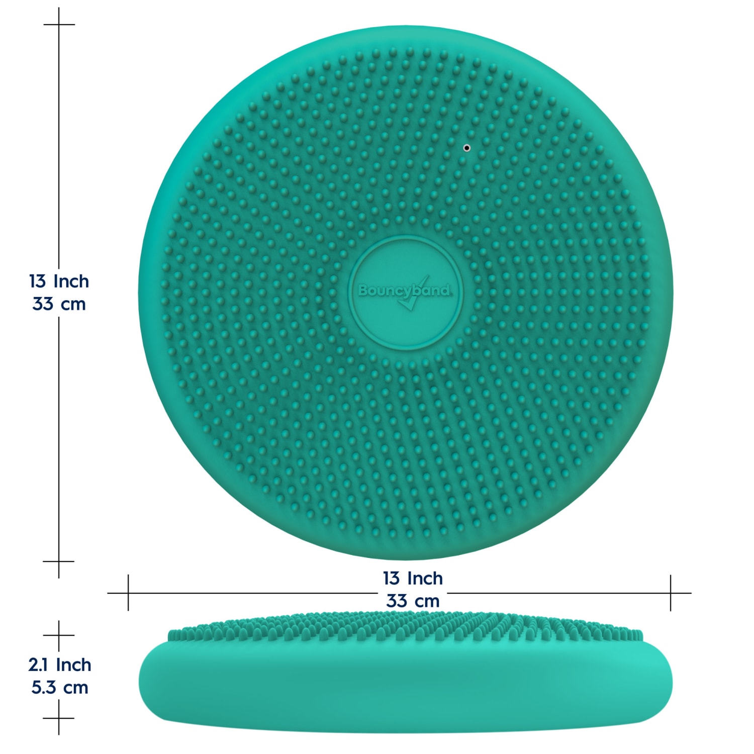 Bouncyband Big Wiggle Seat Sensory Cushion PVC 2 18inH x 13inW x 13inD Mint PopularChairscom