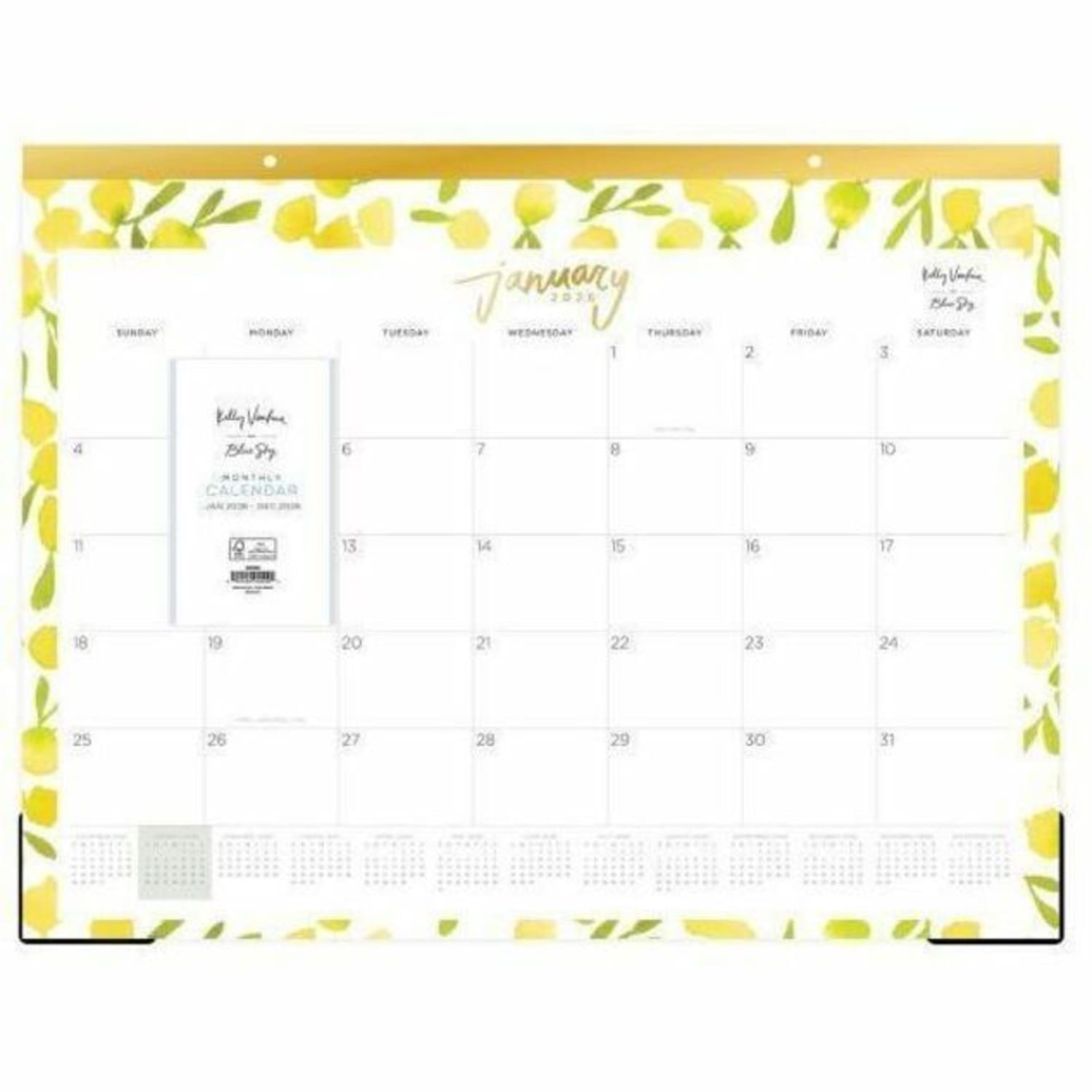 2026 Blue Sky Monthly Desk Pad Calendar, 22in x 17in, Mimosa, January To December, 149063 - Image 6