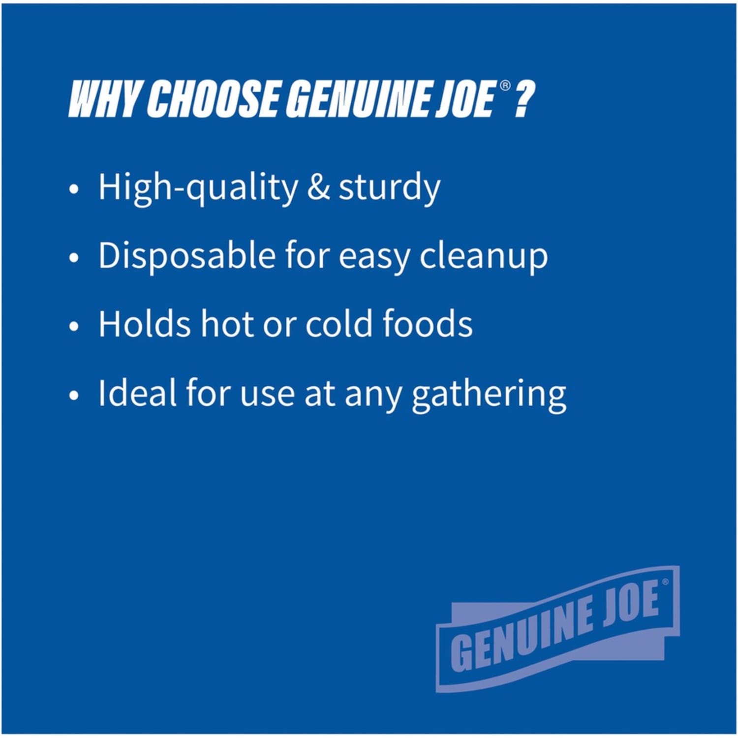 Genuine Joe Reusable/Disposable 12 Oz. Plastic Bowls, White, Pack Of 125 - Image 3