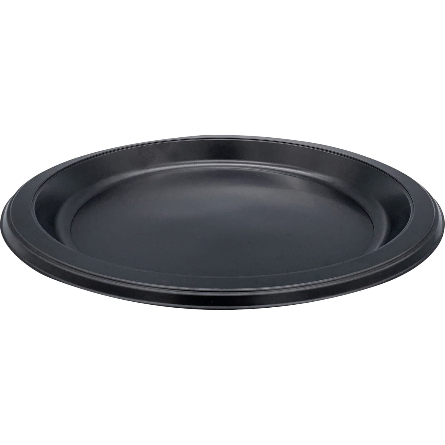 Genuine Joe 9in Round Plastic Plates, Black, Pack Of 125 - Image 4